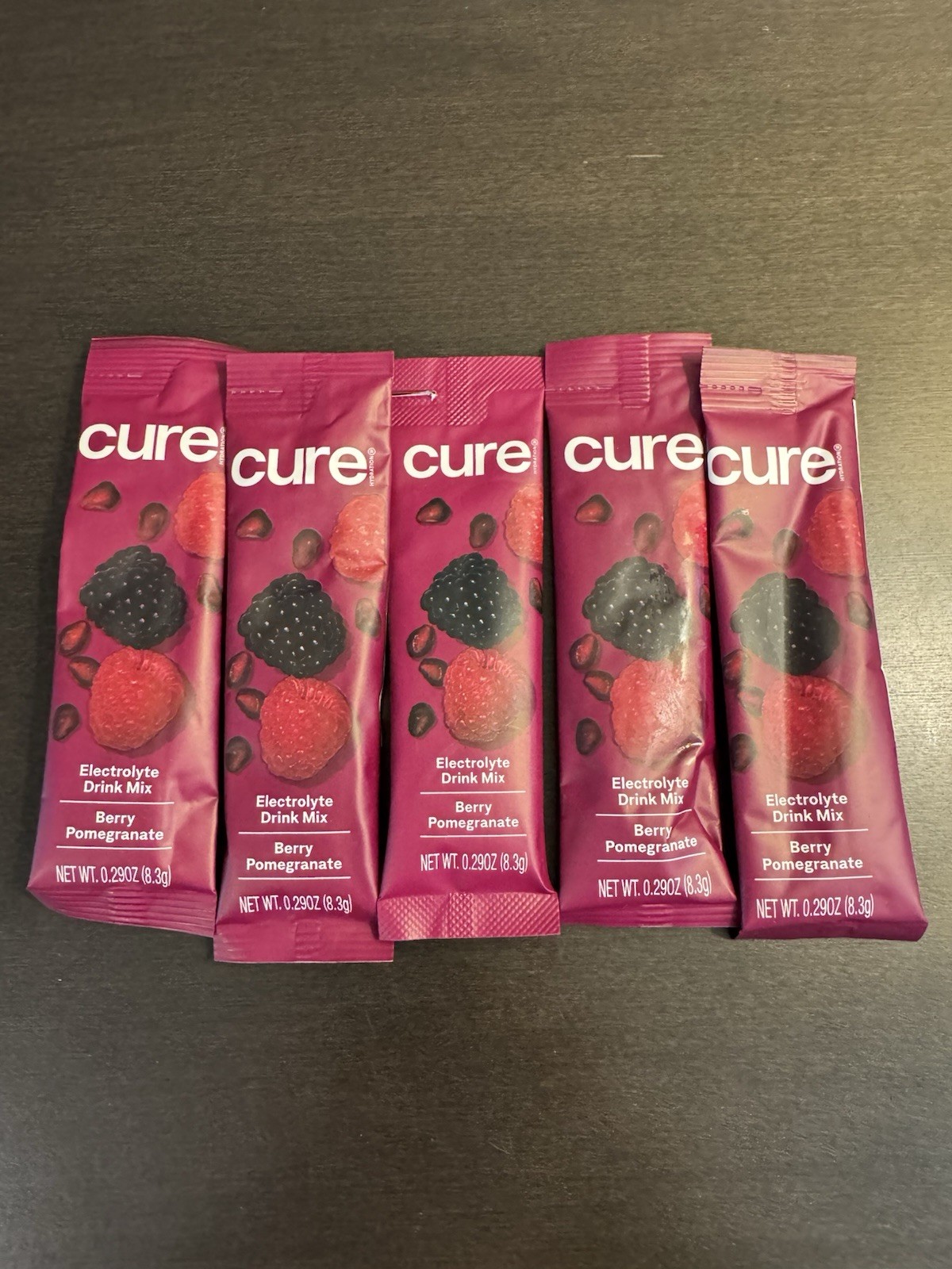 Cure Hydration Electrolyte Drink Mix Single Stick .29 oz 8.3 g X5 Packs 10/27