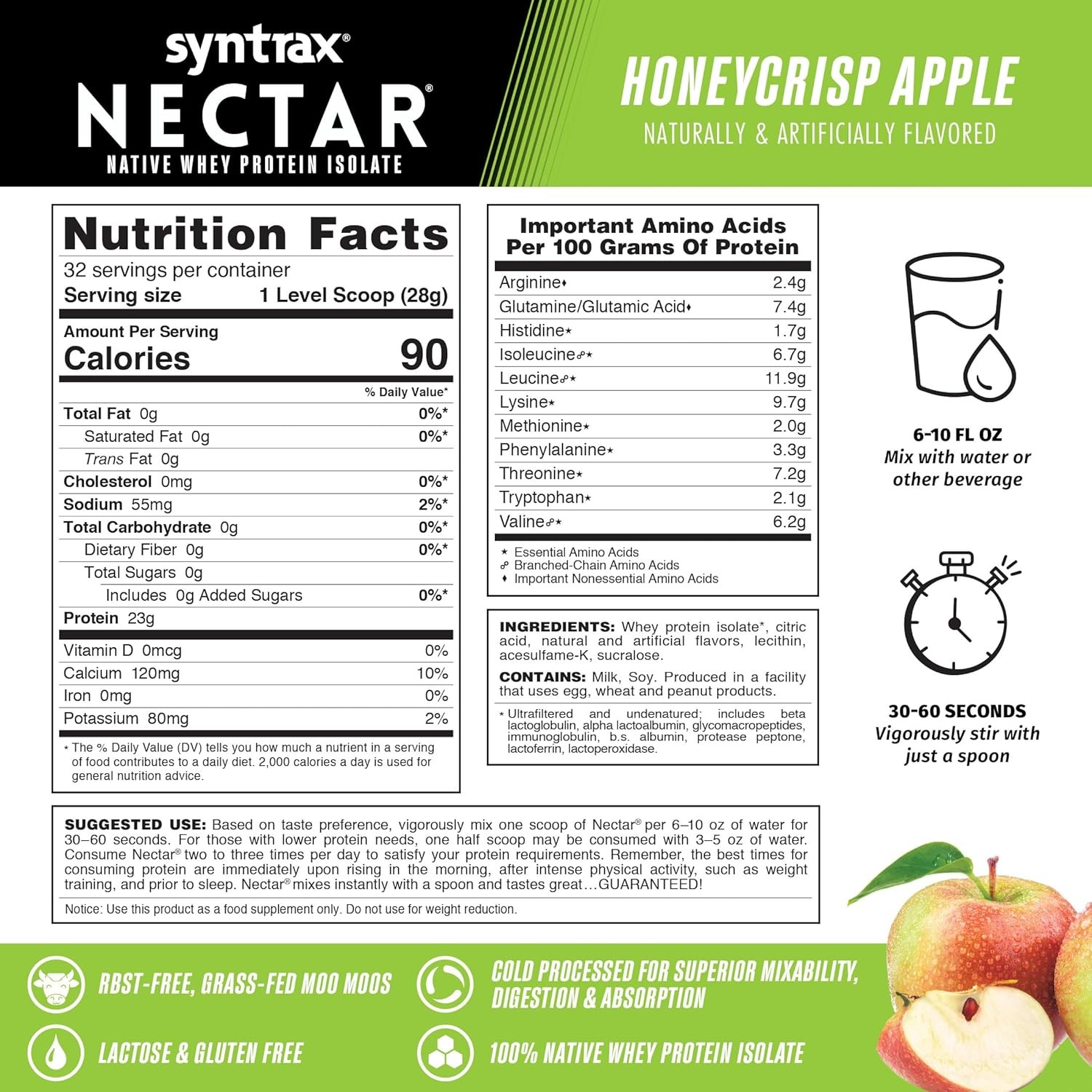Syntrax Nectar 2lb Protein Powder – Honeycrisp Apple