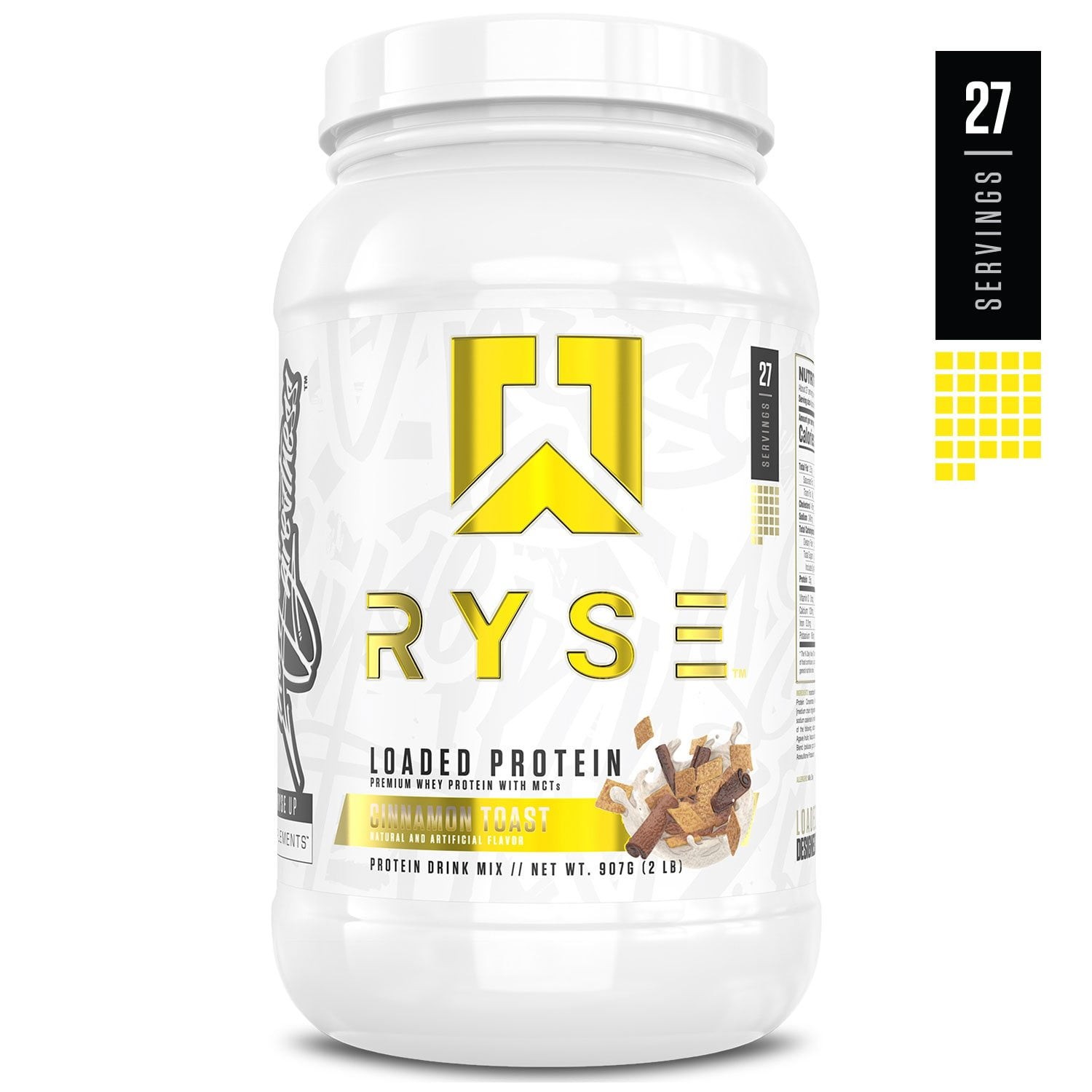 Ryse 25g Loaded Protein Powder, Cinnamon, 2 lbs.