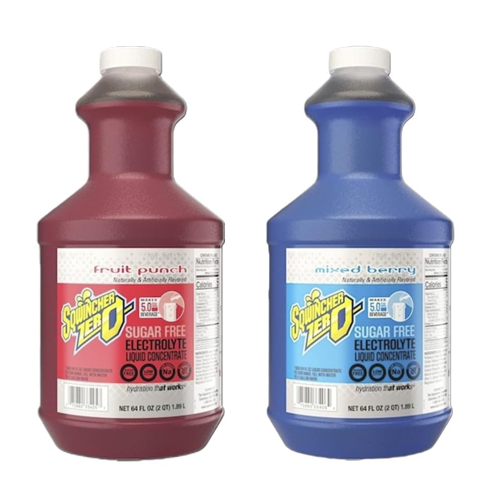 Qwik-Stik 64 oz Zero Sugar Electrolyte Concentrate, Fruit Punch & Mixed Berry