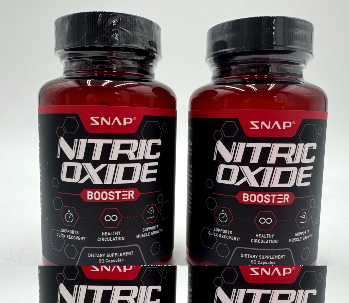SNAP Nitric Oxide Booster 60 Caps 120 Total EXP 12/27 LOT OF 2