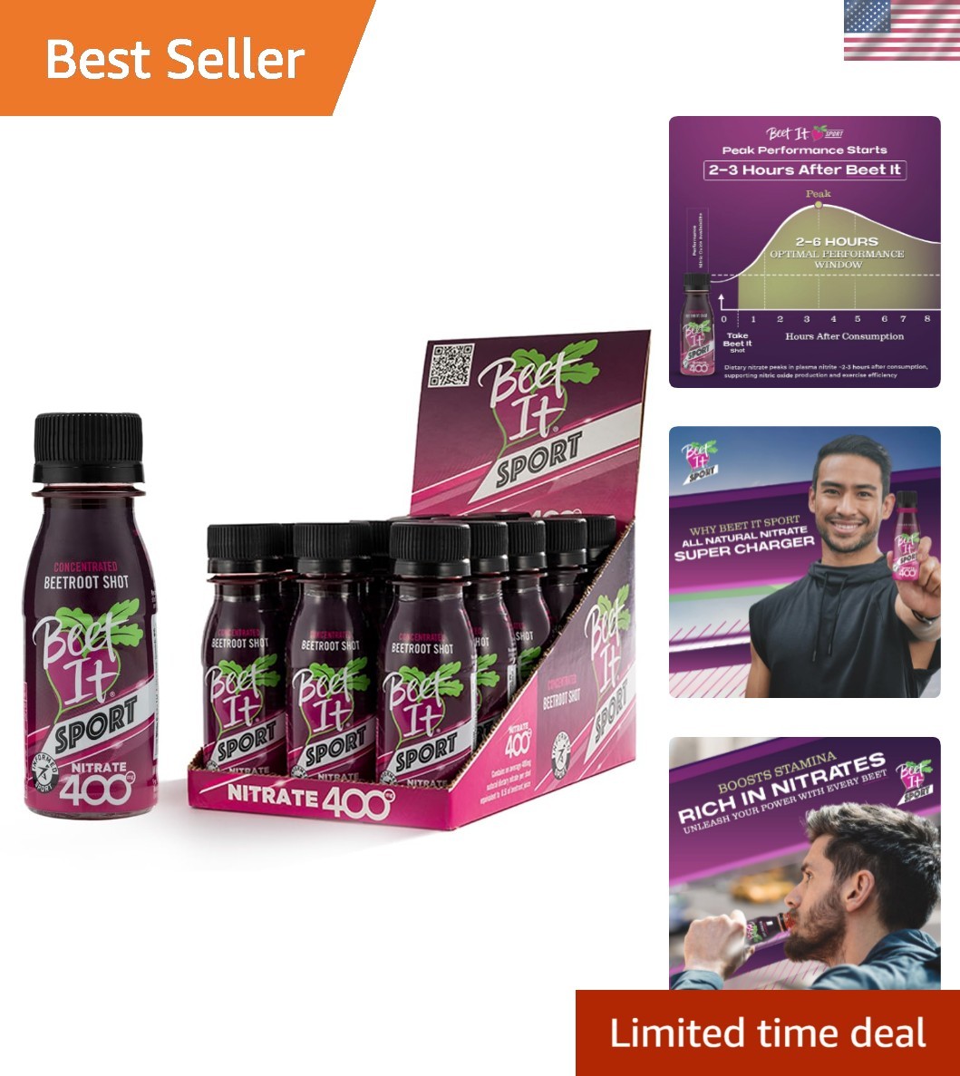 Sport Pro-Elite Shot, 15 Shots, 400mg Dietary Beet Nitrates, Non-GMO Certifie…