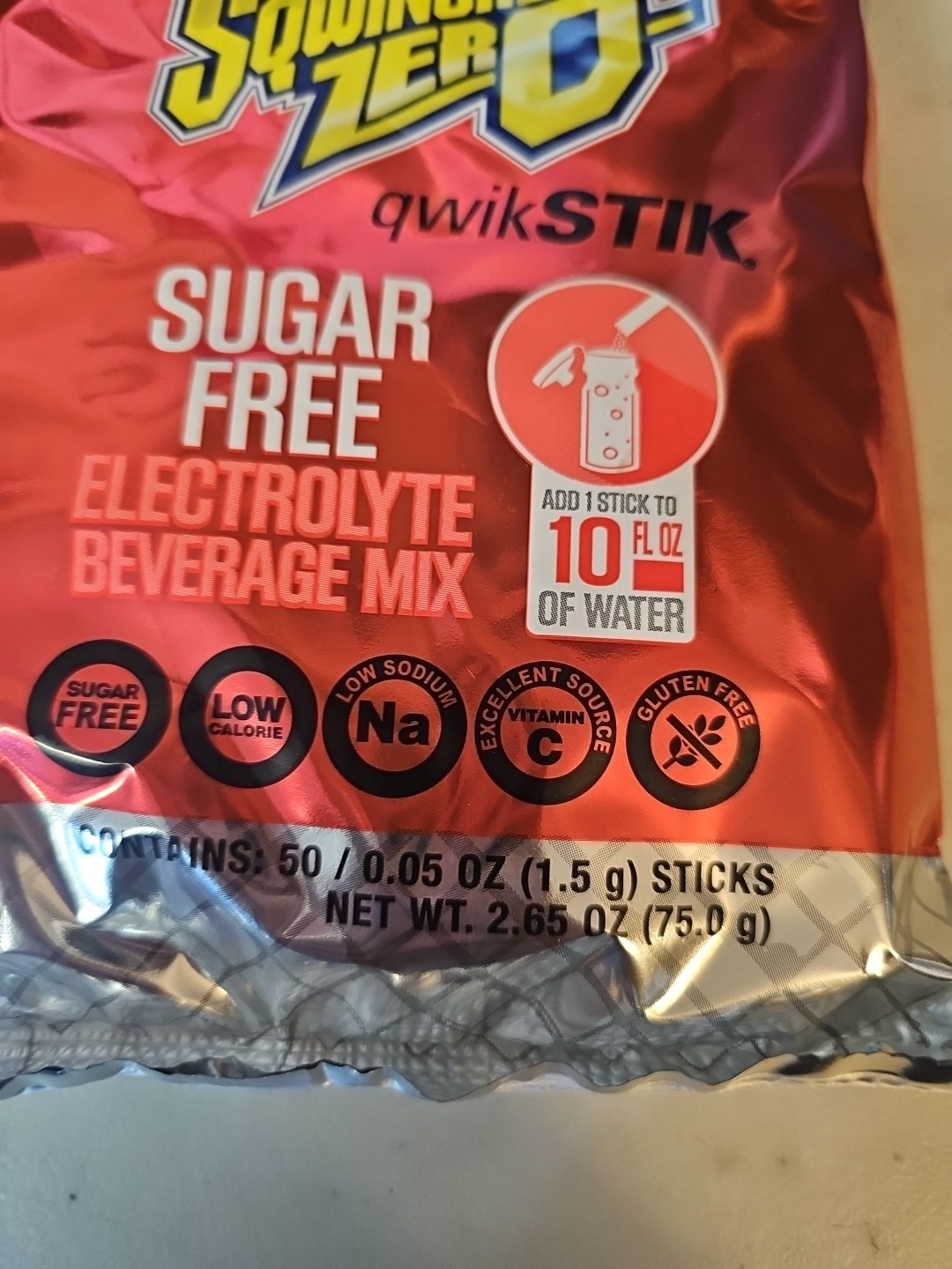 Lot Of 2 Sqwincher ZERO Qwik Stik – Fruit Punch Sugar Free 50 =100 Pack New