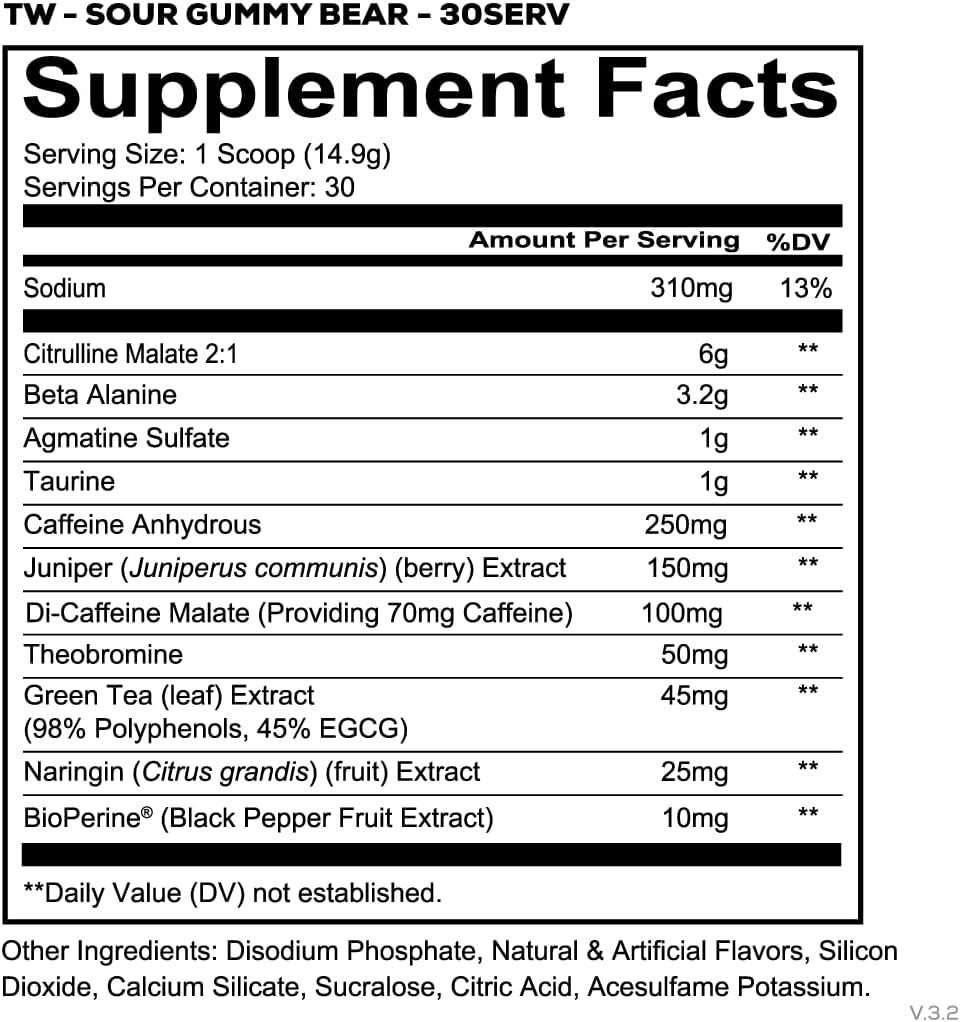 Unstoppable Power: Total War Pre Workout with Beta Alanine & Citrulline Malate