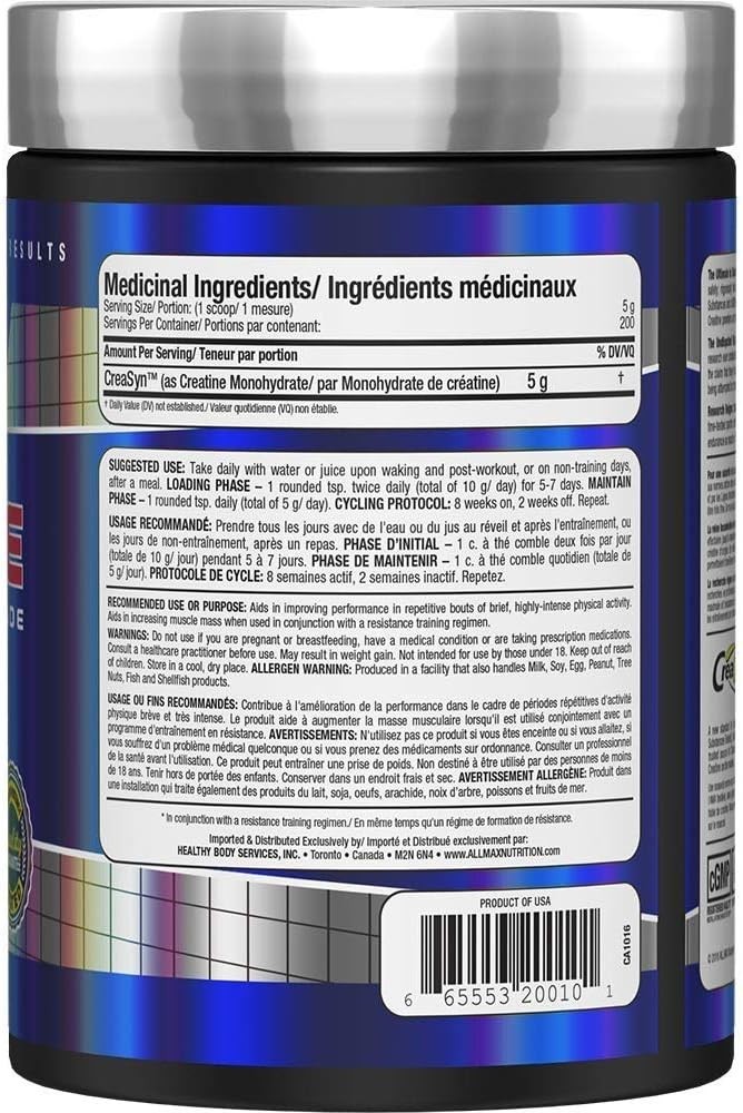 Pure Micronized Creatine Powder 1000g
