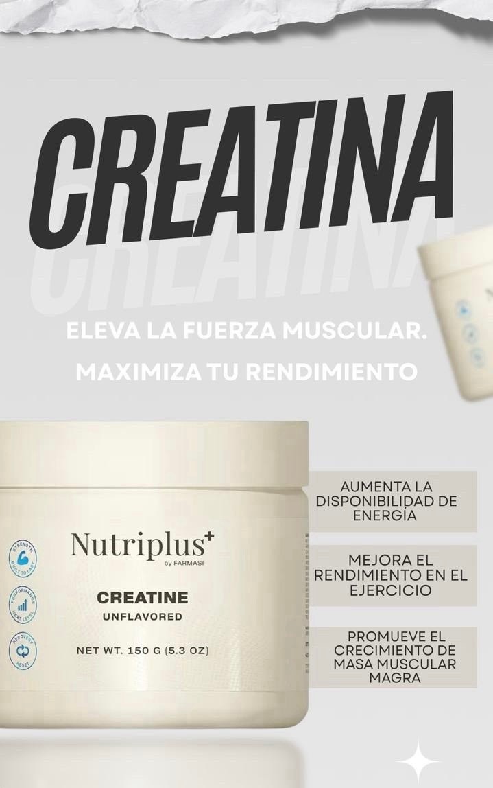 Nutriplus + By Farmasi CREATINE Unflavored Net Wt. 153 G (5.4 Oz)