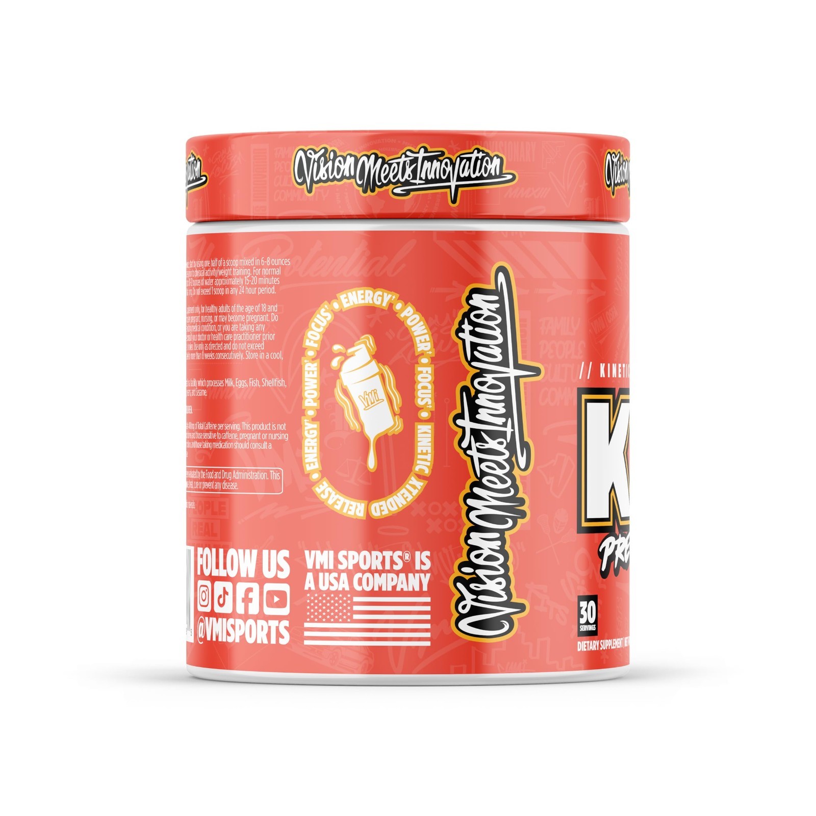 Pre-Workout Energy Powder | Intense Focus & Endurance Boost | Creatine Free | 30