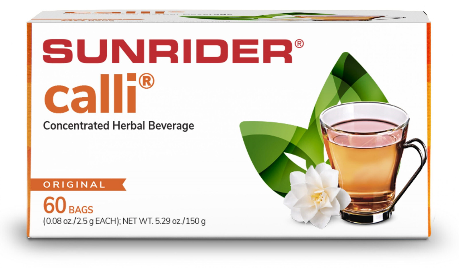 SUNRIDER CALLI TEA Regular Concentrated Herbal 60 Teabags. Expires April 2027