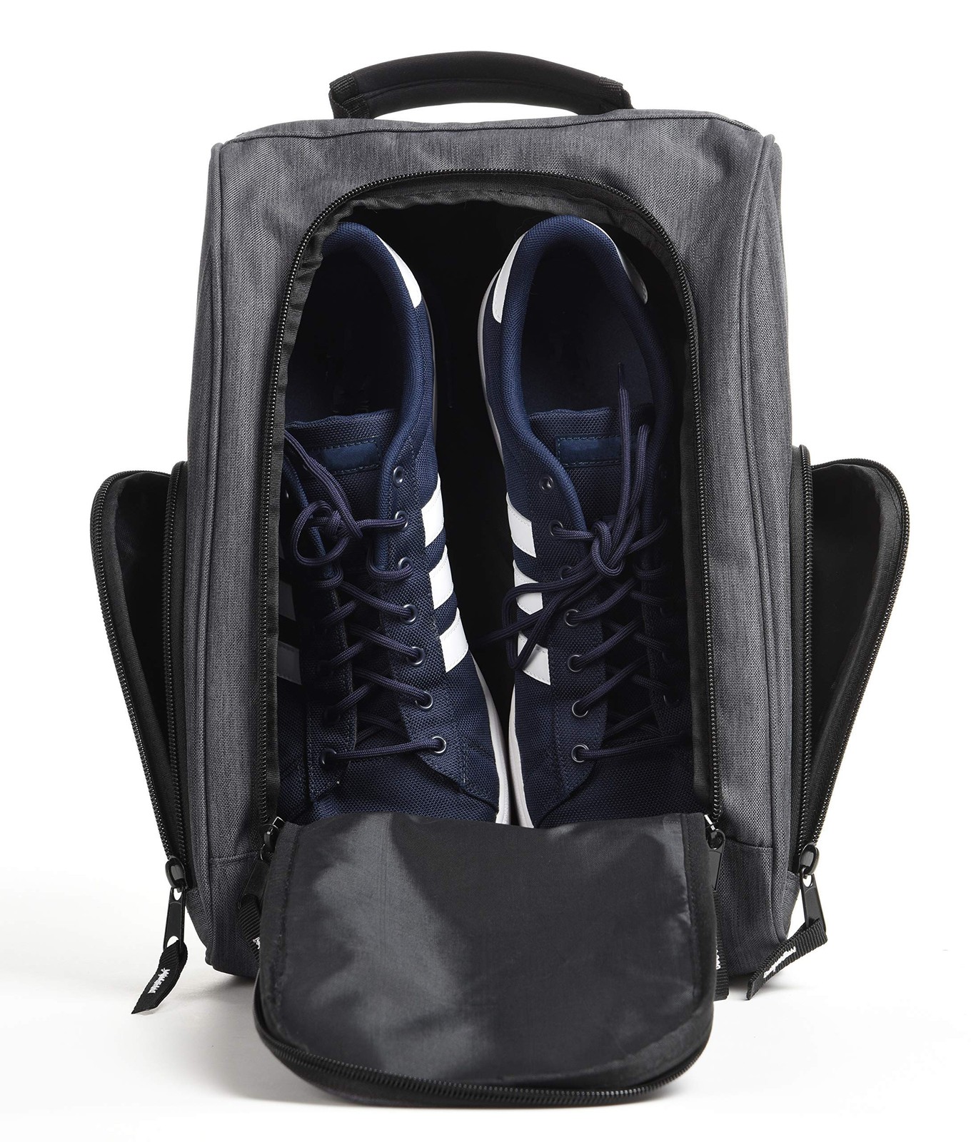 Athletico Golf Shoe Bag Zippered Carrier Ventilated Pocket Gray