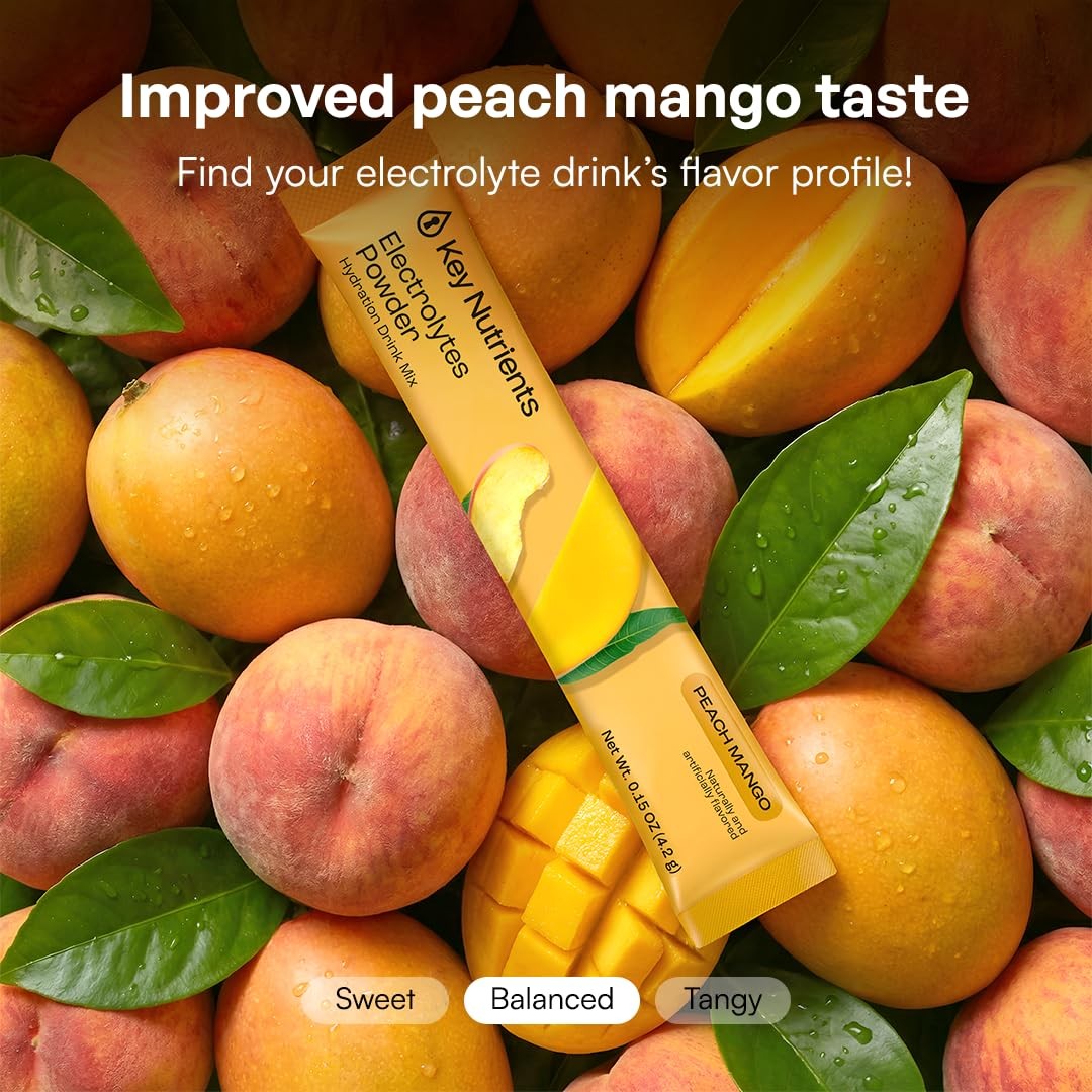 KEY NUTRIENTS Selenium Electrolytes Powder Packets – Multivitamin Peach Mango…