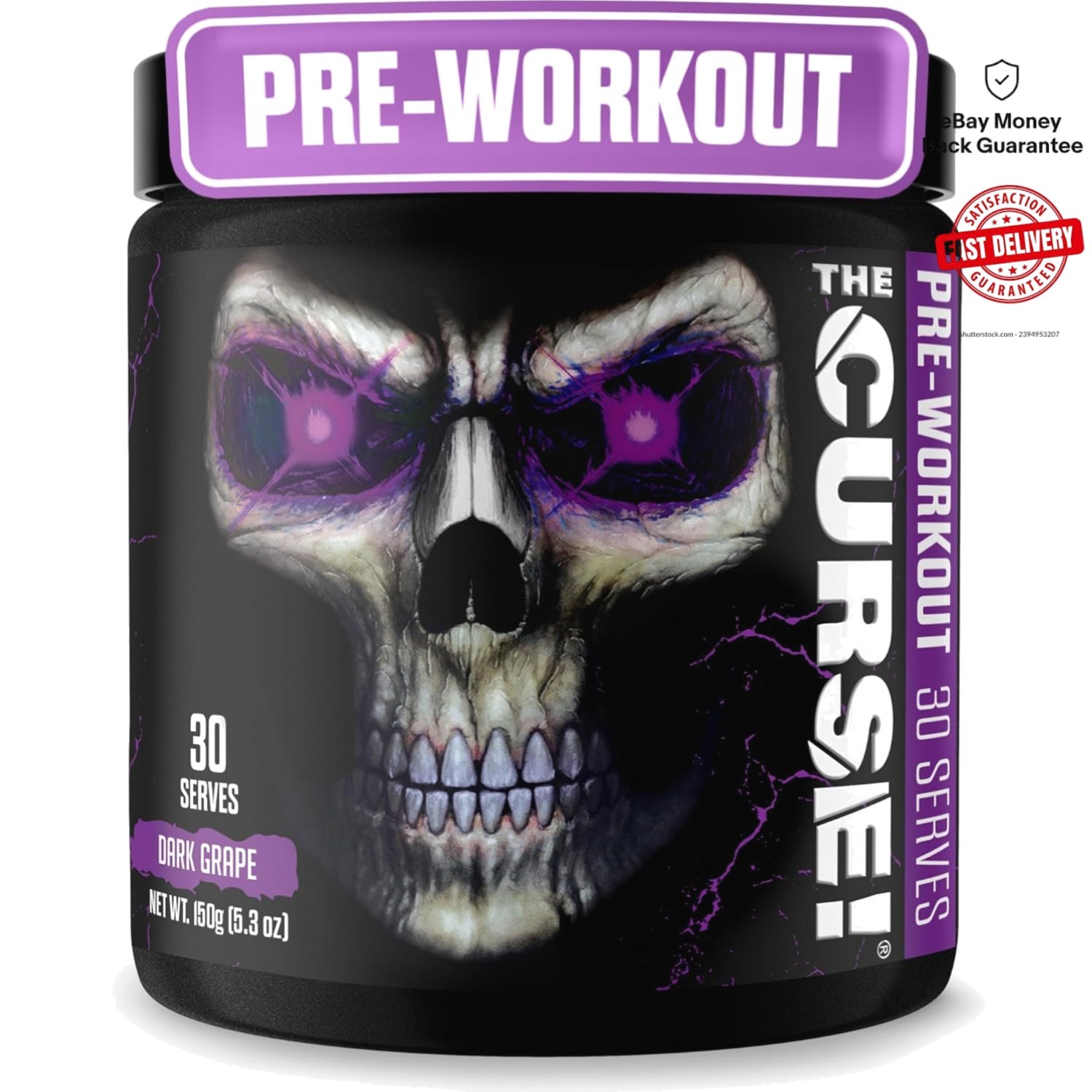 Powerful Dark Grape Pre Workout Powder – Boost Strength & Focus – 30 Servings