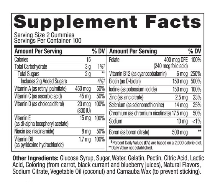OLLY Women’s Health & Immune Support Multivitamin Gummies, 200 ct.