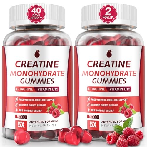 Creatine Monohydrate Gummies 160 Count Mixed Fruit Muscle Energy