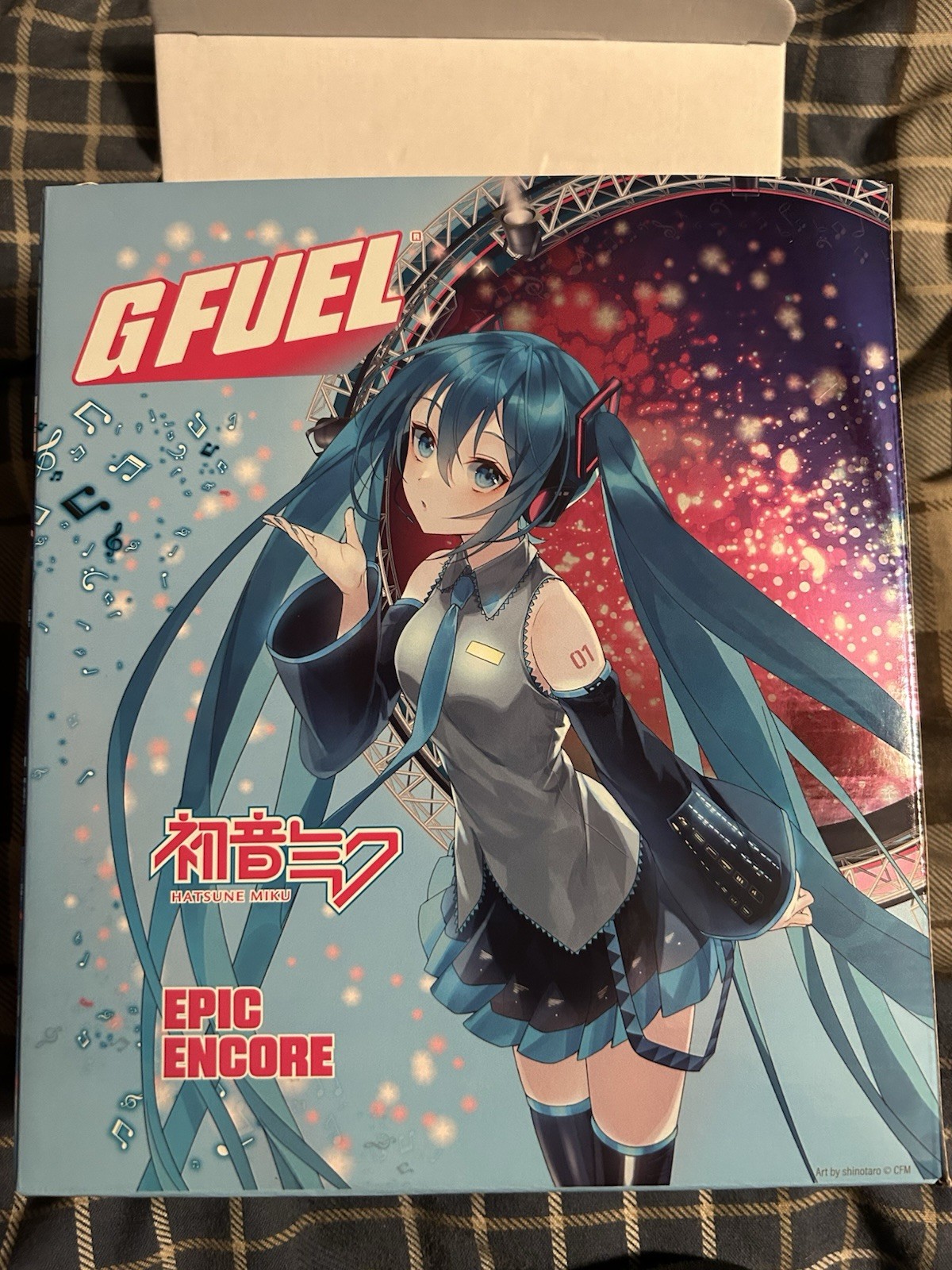GFUEL Hatsune Miku Epic Encore Collector Box w/ Metal Steel Shaker + GFUEL Tub