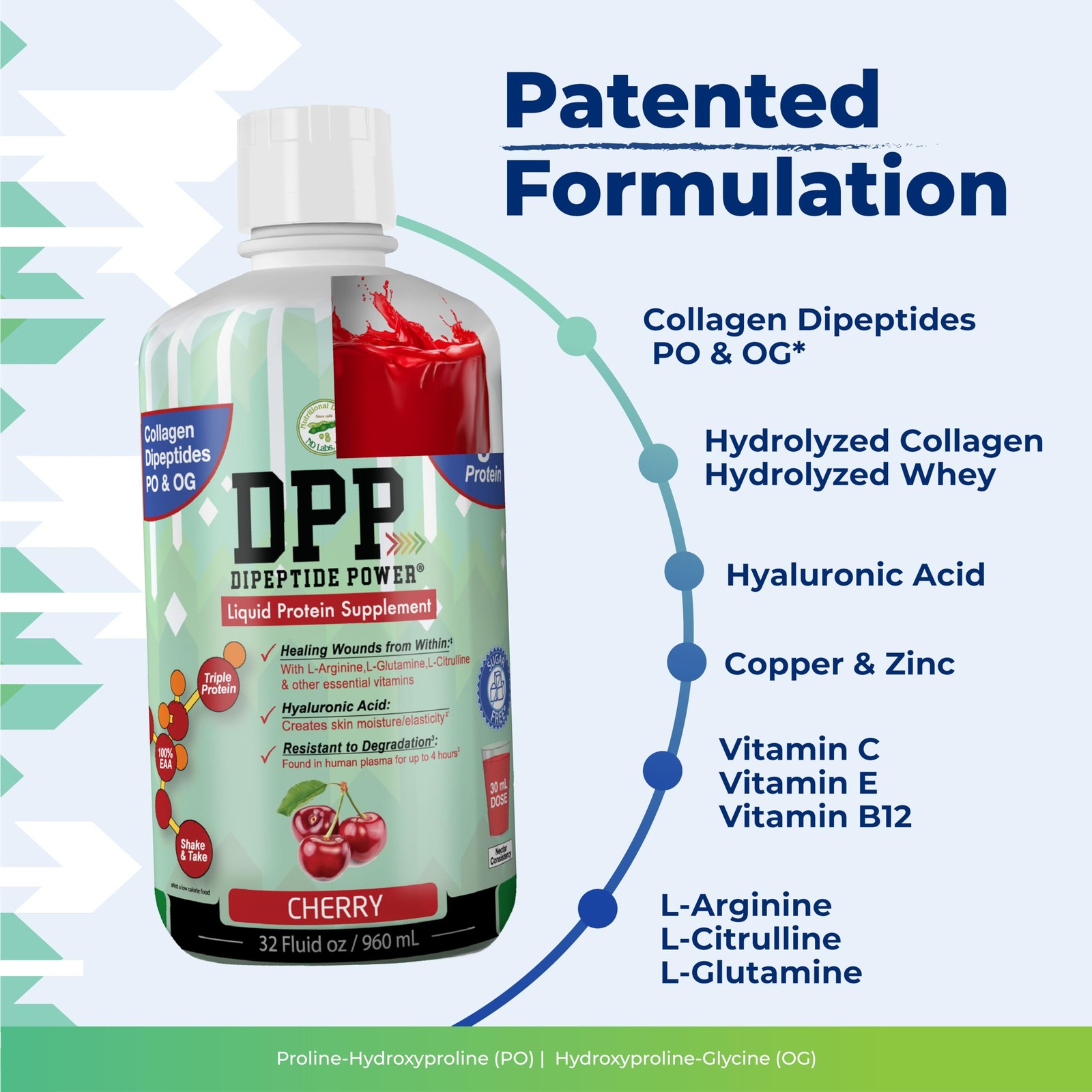 DPP Dipeptide Power, Wound-Healing, 30X More Collagen Dipeptides Than Powder,…