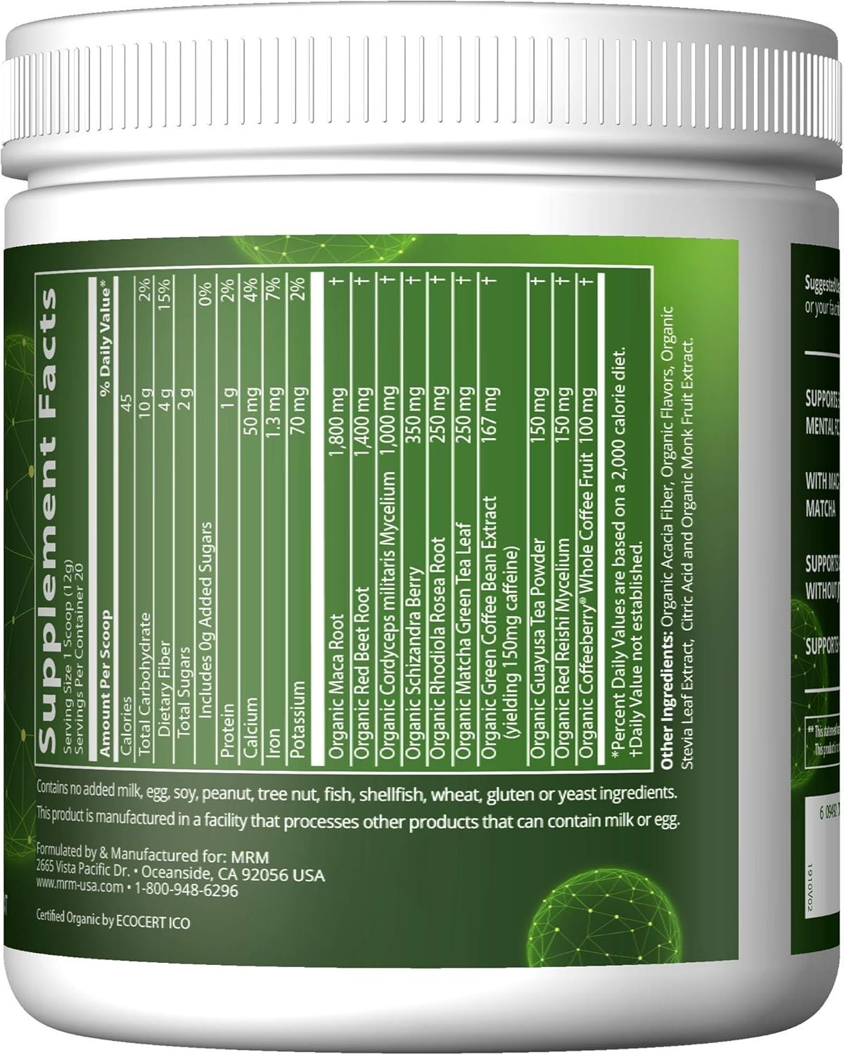 Nutrition Organic Pre-Workout Powder – Island Fusion – 20 Servings | 150mg Na…