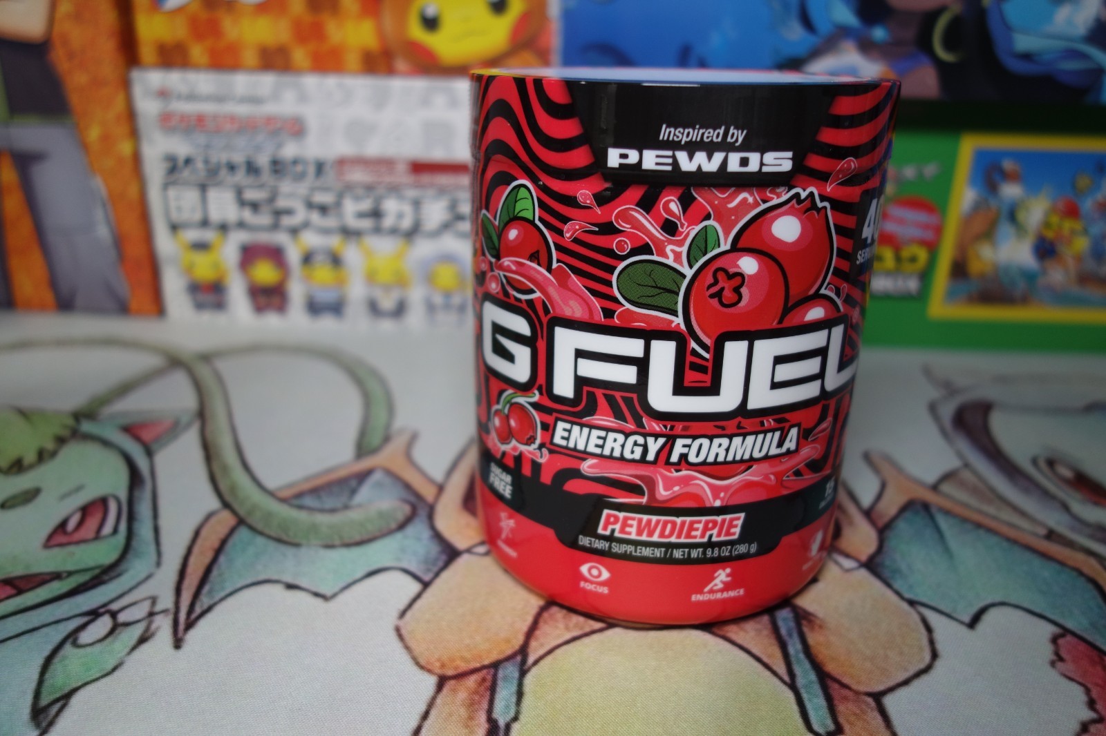 Pewdiepie Pewds Lingonberry G fuel Collector’s Box Brand New On Hand!