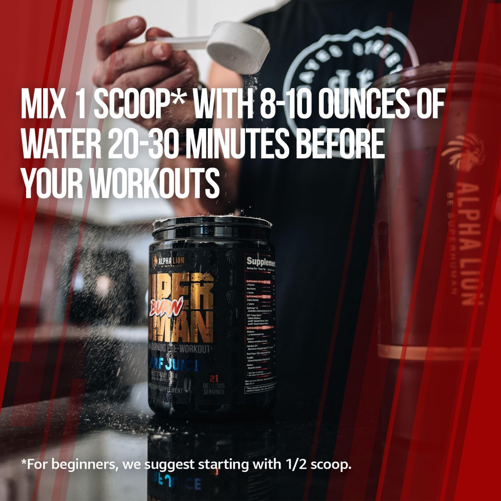 ALPHA LION Superhuman Burn 2-in-1 Metabolism Booster Pre Workout, Weight Loss…