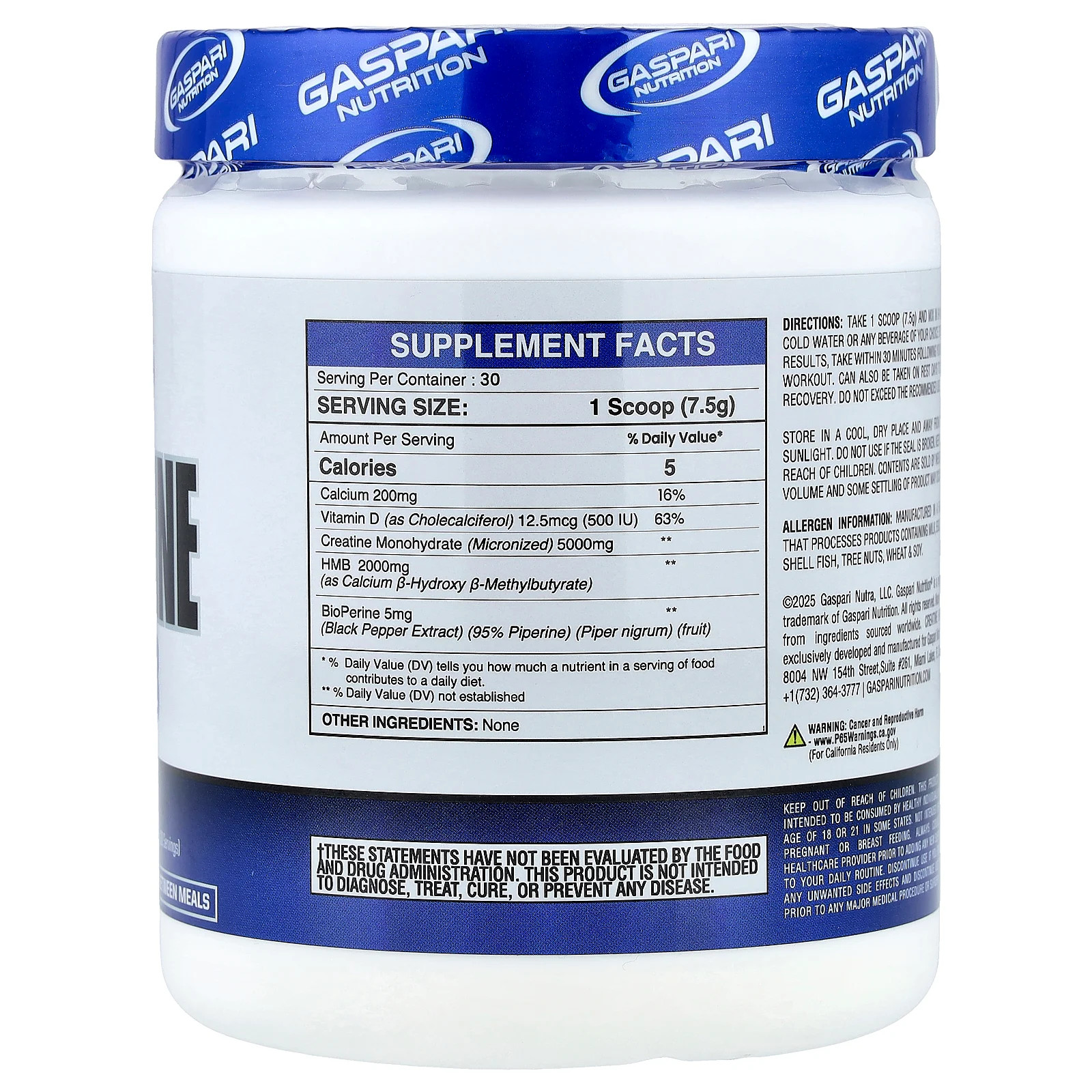 Creatine HMB, Unflavored, 225 g