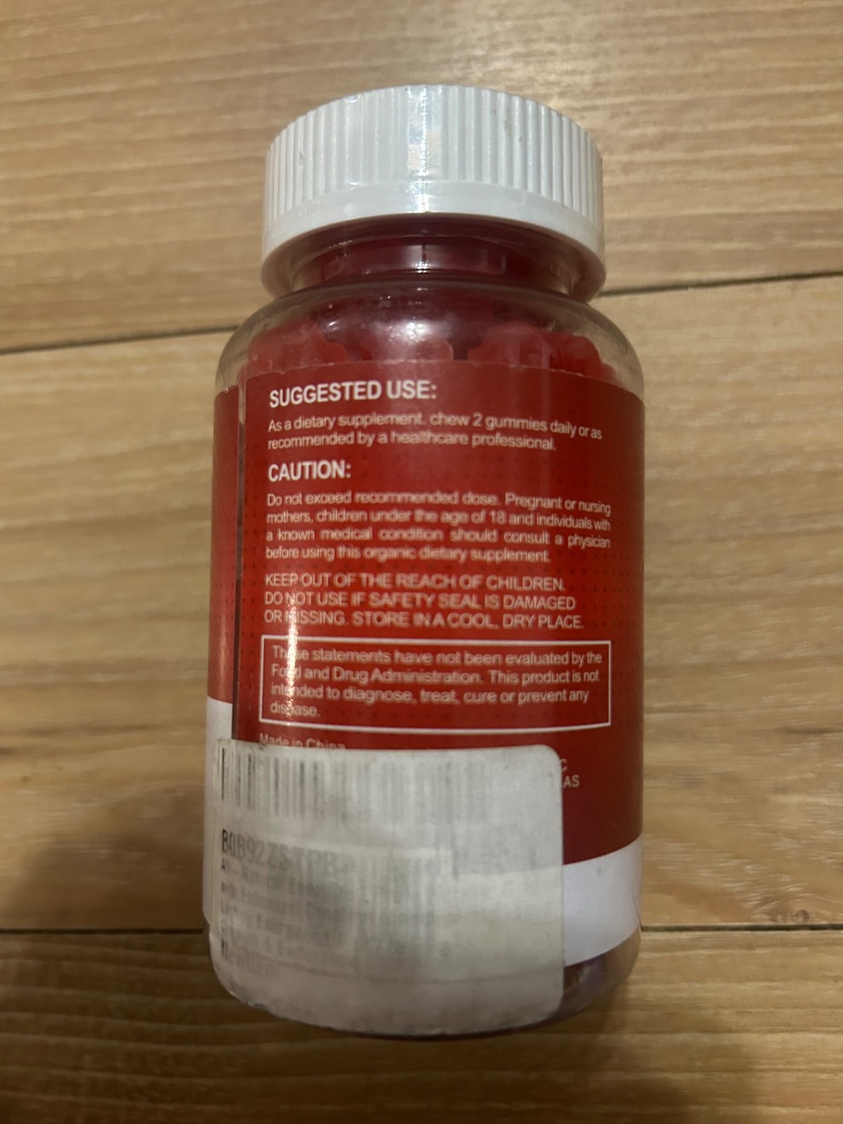 Mr Ros Pure Natural Pre-Workout Gummy Dietary Supplement 60 Gummies