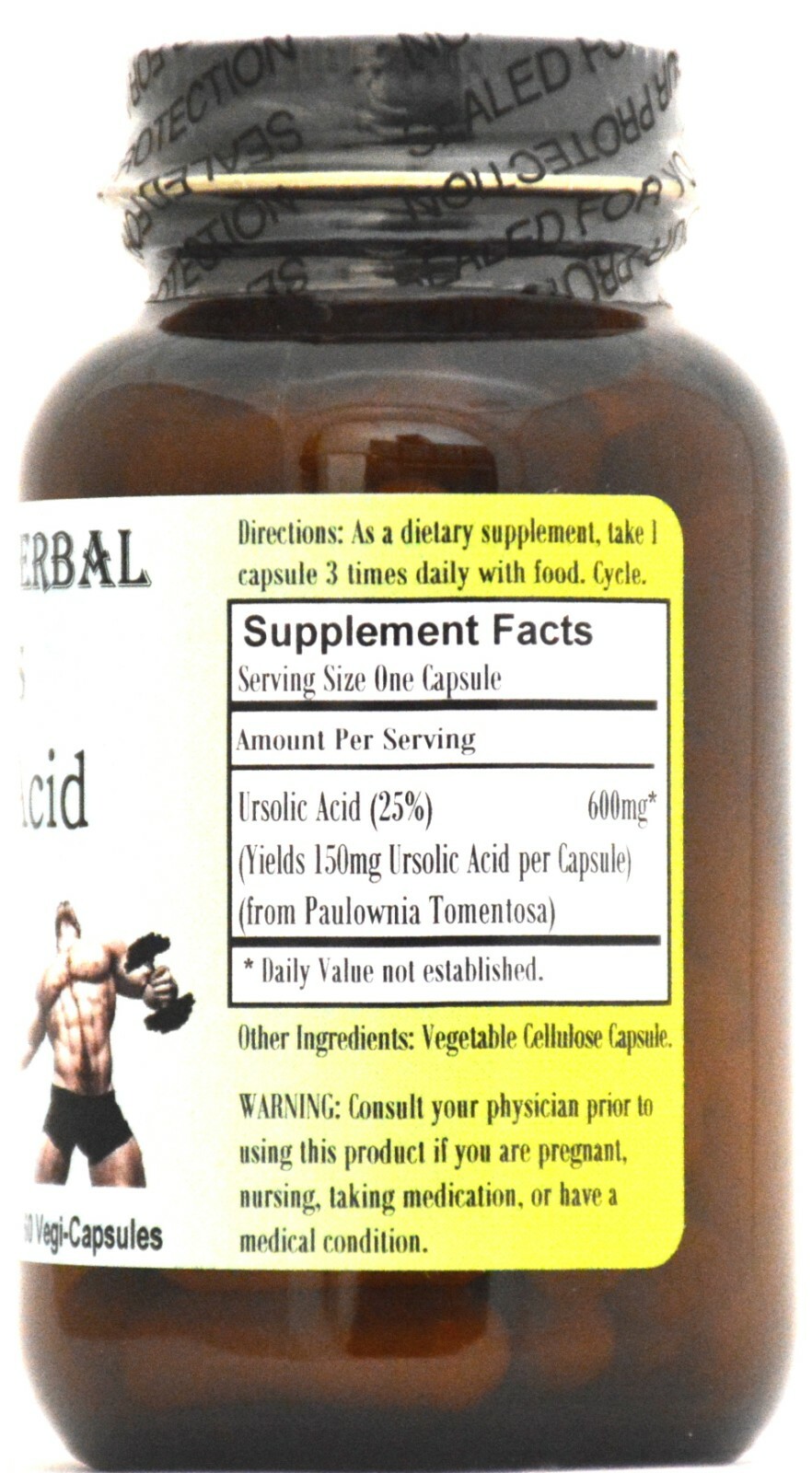 Ursolic Acid – 150mg per Capsule – Build Lean Muscle, Lose Fat – Stearate Free!