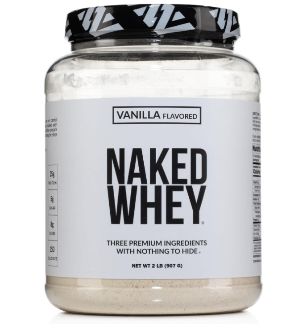 Naked Whey Vanilla Protein 24Sv Grass Fed NSF Gluten Free