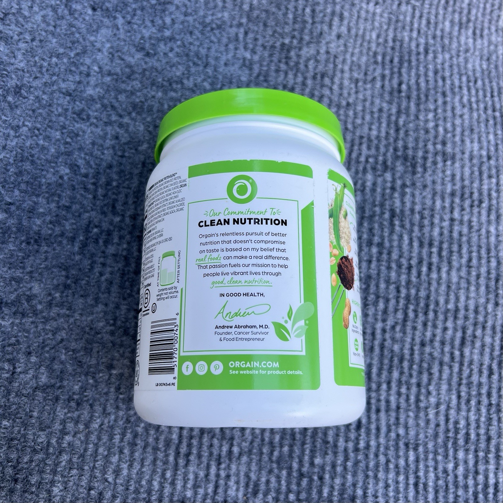 3 Pack Orgain Organic Plant-Based Protein Powder Chocolate Peanut Butter 16.3 oz