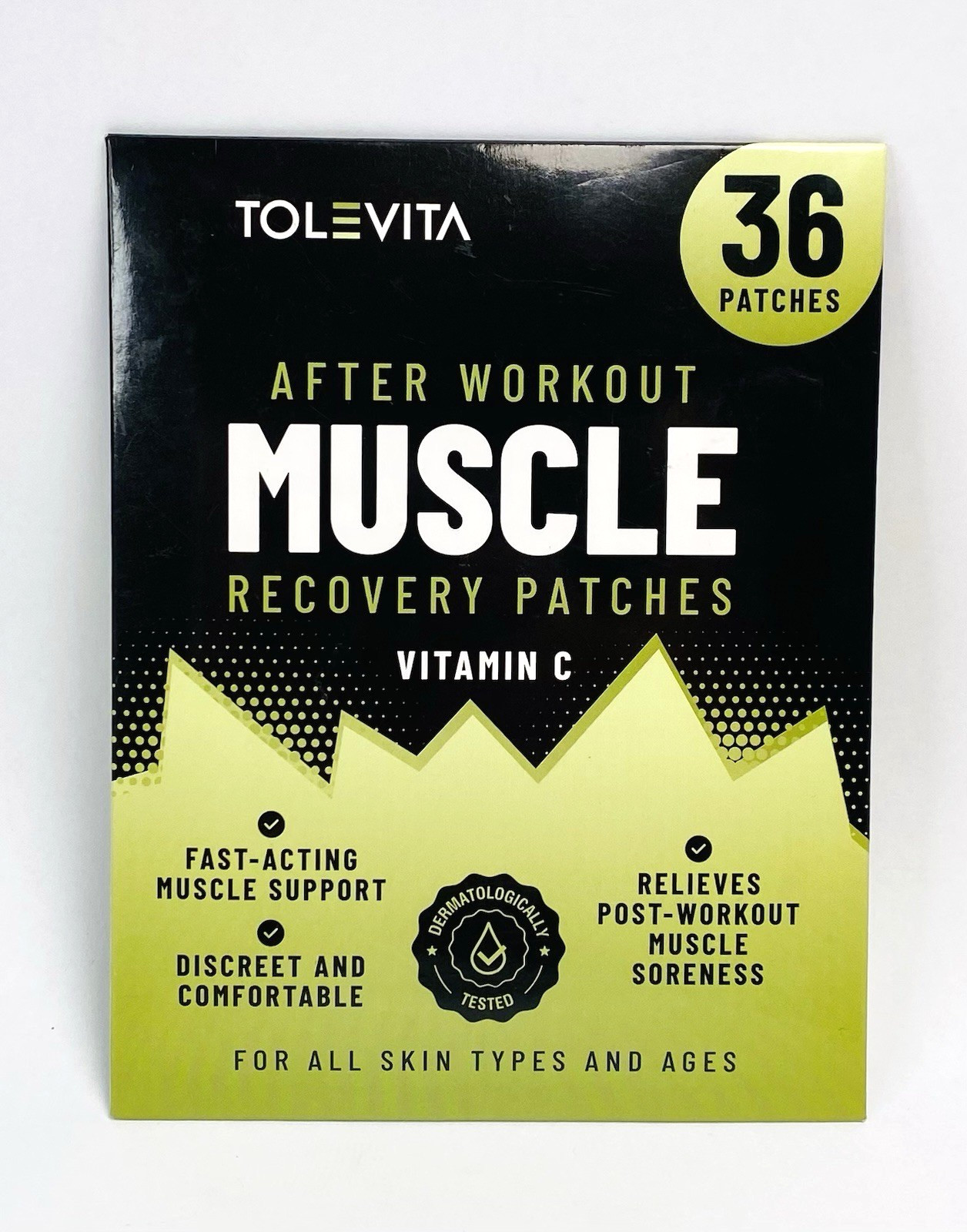 Post Workout Muscle Recovery Patches with Vitamin C – 36 Patches for Active Life