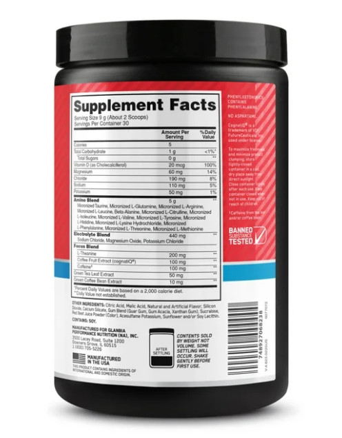 Optimum Nutrition Amino Energy Hydration + Focus Powder, Strawberry Burst 9.5 oz