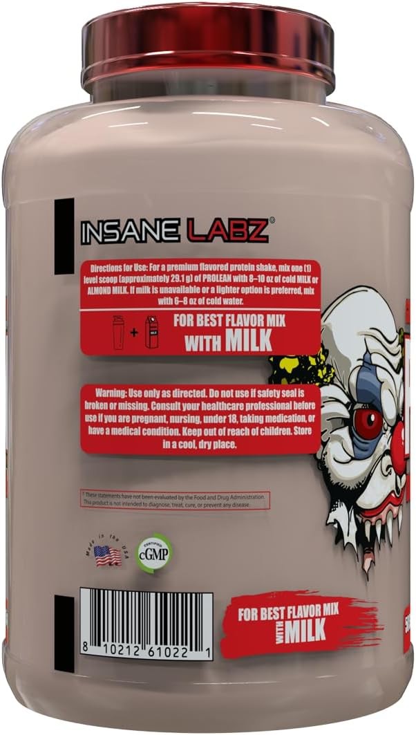Insane Labz ProLean Protein 26g Protein 50 Servings Chocolate Ice Cream 3.3 Lbs