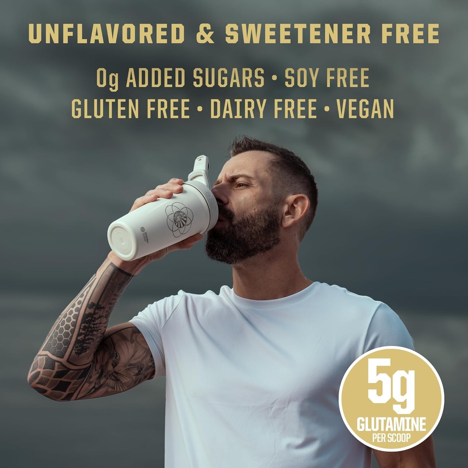 Sunwarrior Active Glutamine Powder for Muscle Recovery & Gut Health Support