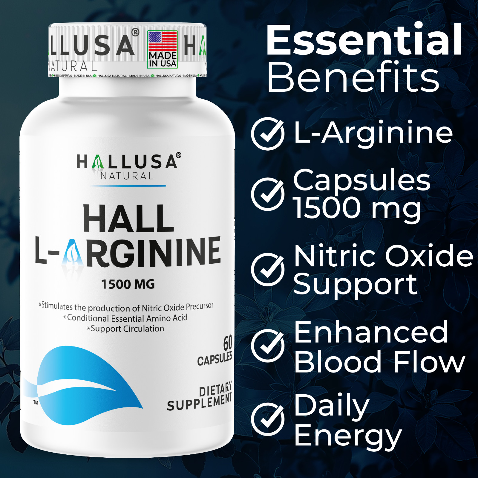 L-ARGININE , Extra Strength Nitric Oxide & Circulation Boost – Muscle RECOVERY