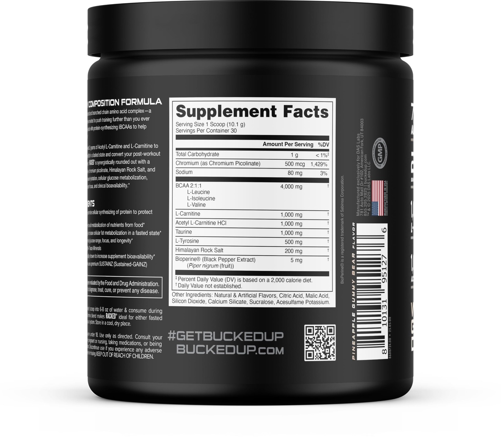 Bucked Up Racked White Gummy Deer | Intra Workout BCAA 211 Formula with L Car…