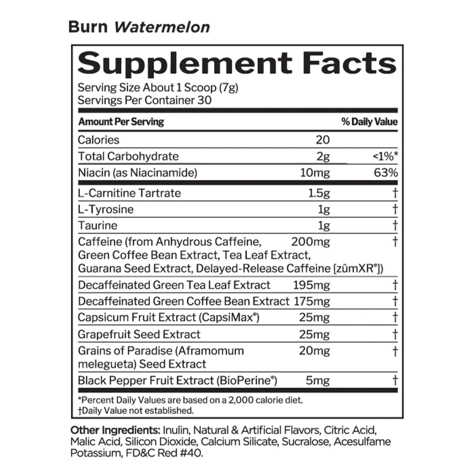 R1 Burn – 30 Servings – Watermelon 210 g, Clearance for EXP 06/2026