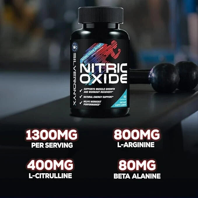 Oxido Nitrico y L-arginina Extra Fuerte Para Aumentar La Energia Muscular 60 Ct