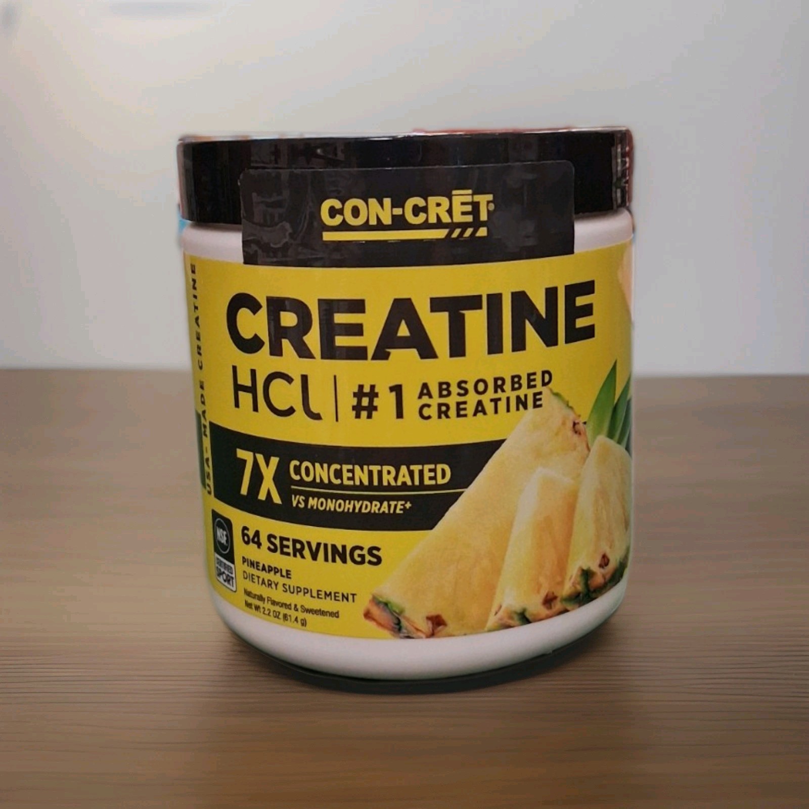 Creatine HCl Powder – Pineapple (64 Servings)Con-Cret® Patented Creatine HCl®