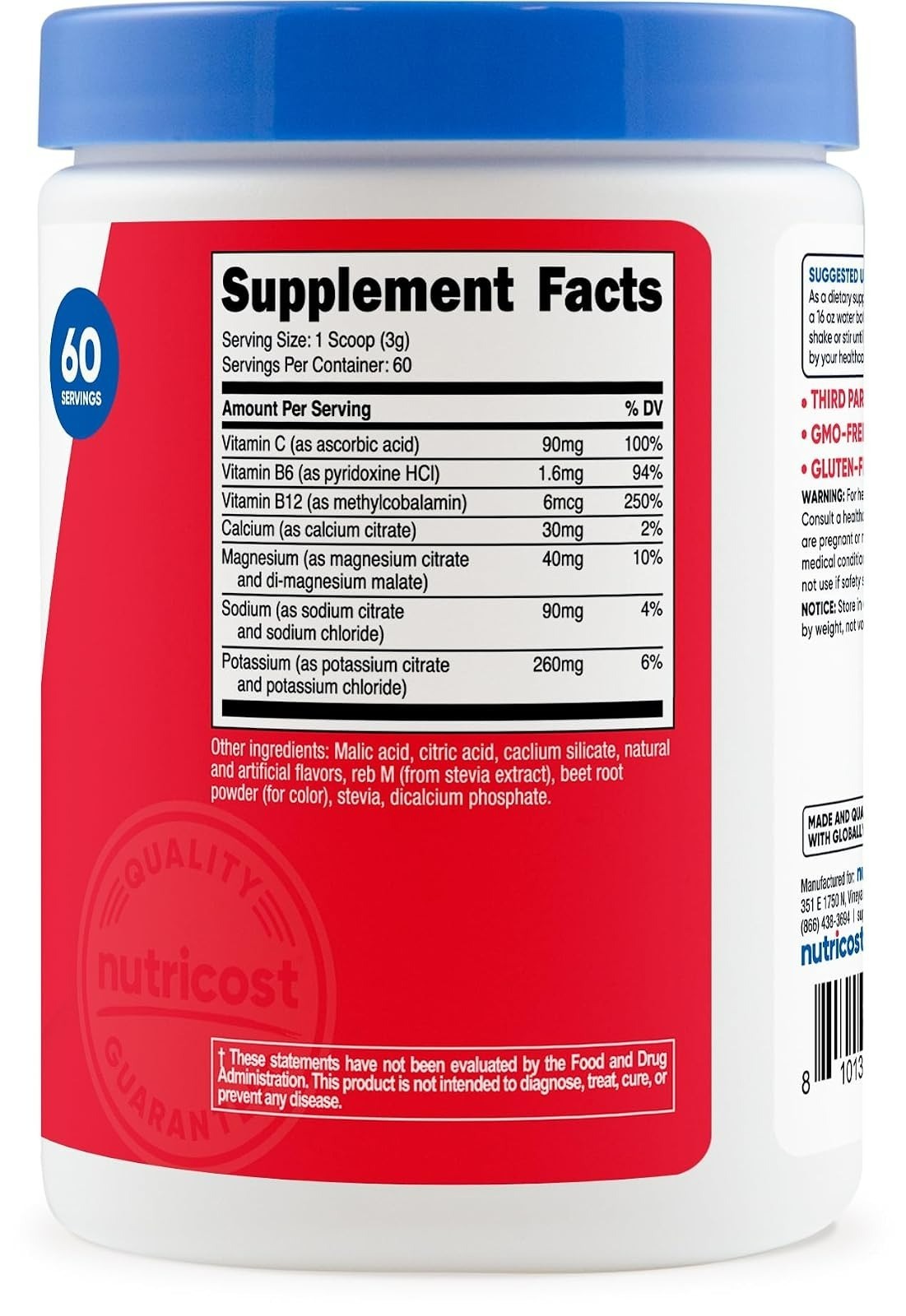 Nutricost Electrolytes Complex Powder Watermelon 60 Servings