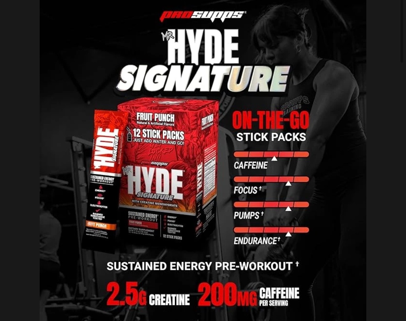 ProSupps Mr. Hyde Signature Pre Workout Drink Mix 12 Ct. Fruit Punch