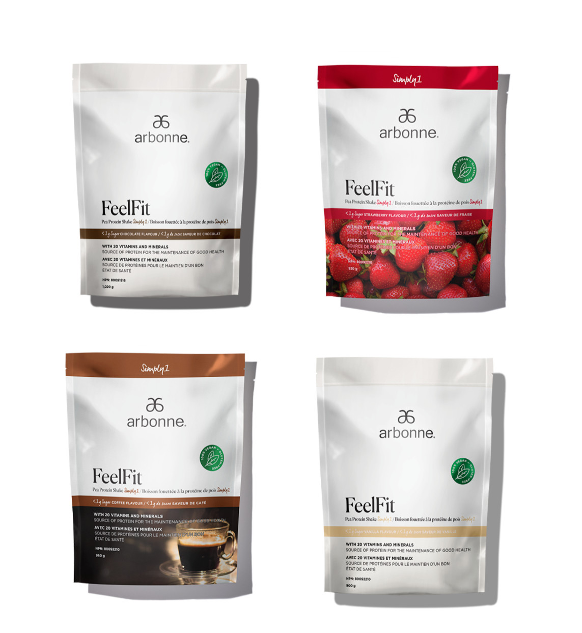 Arbonne Vegan – GF – Low Sugar – PEA PROTEIN (1 Bag of Choice) – FREE SHIPPING