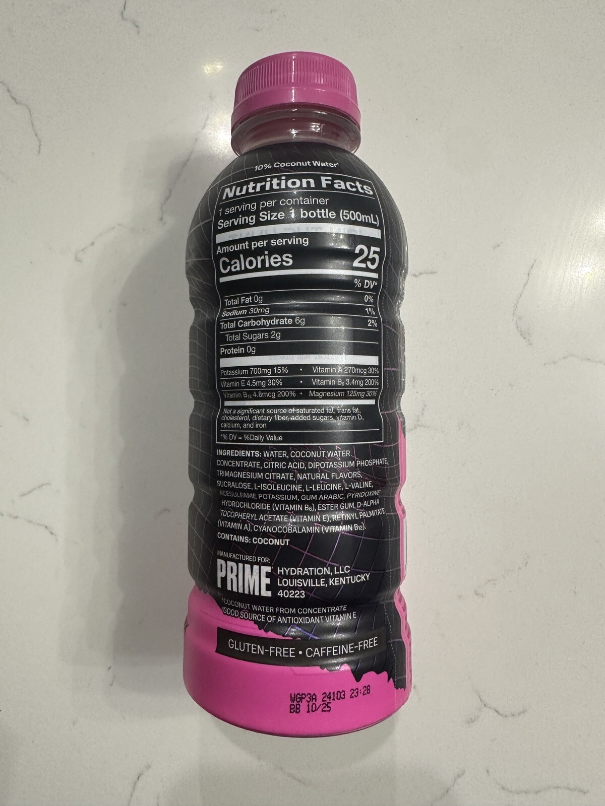 NEW PRIME X Treasure Hunt Hydration Drink 1 Full Holographic Pink Bottle