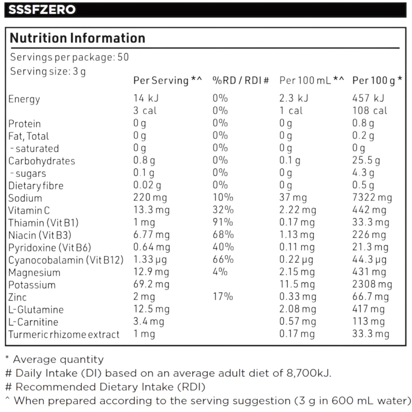THORZT SSSFZERO – 50 x 3gm Sachets Sugar Free Solo Shots 5 Flavours Mixed Pack