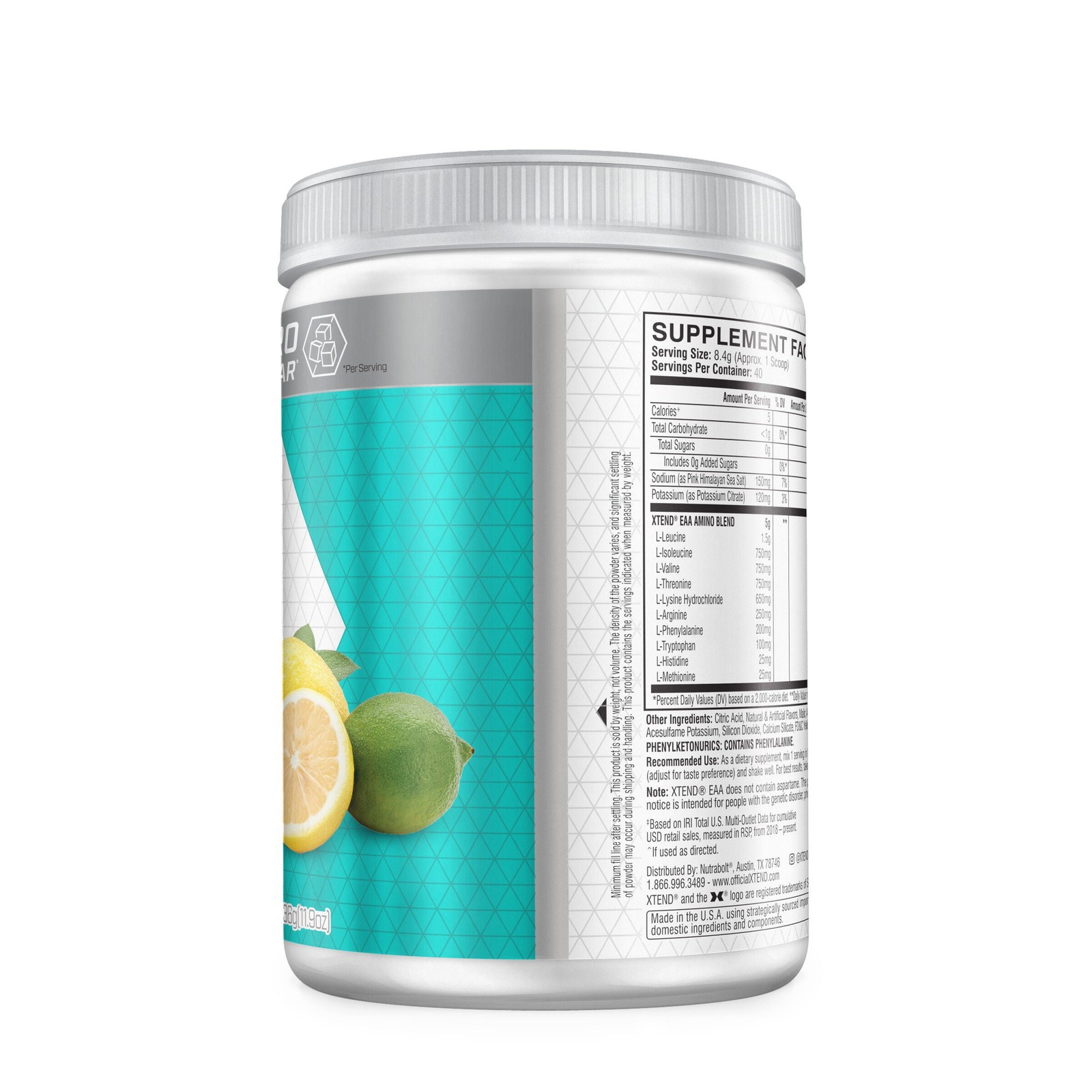 Essential Amino Acids Zero Sugar – Lemon Lime (40 Servings)