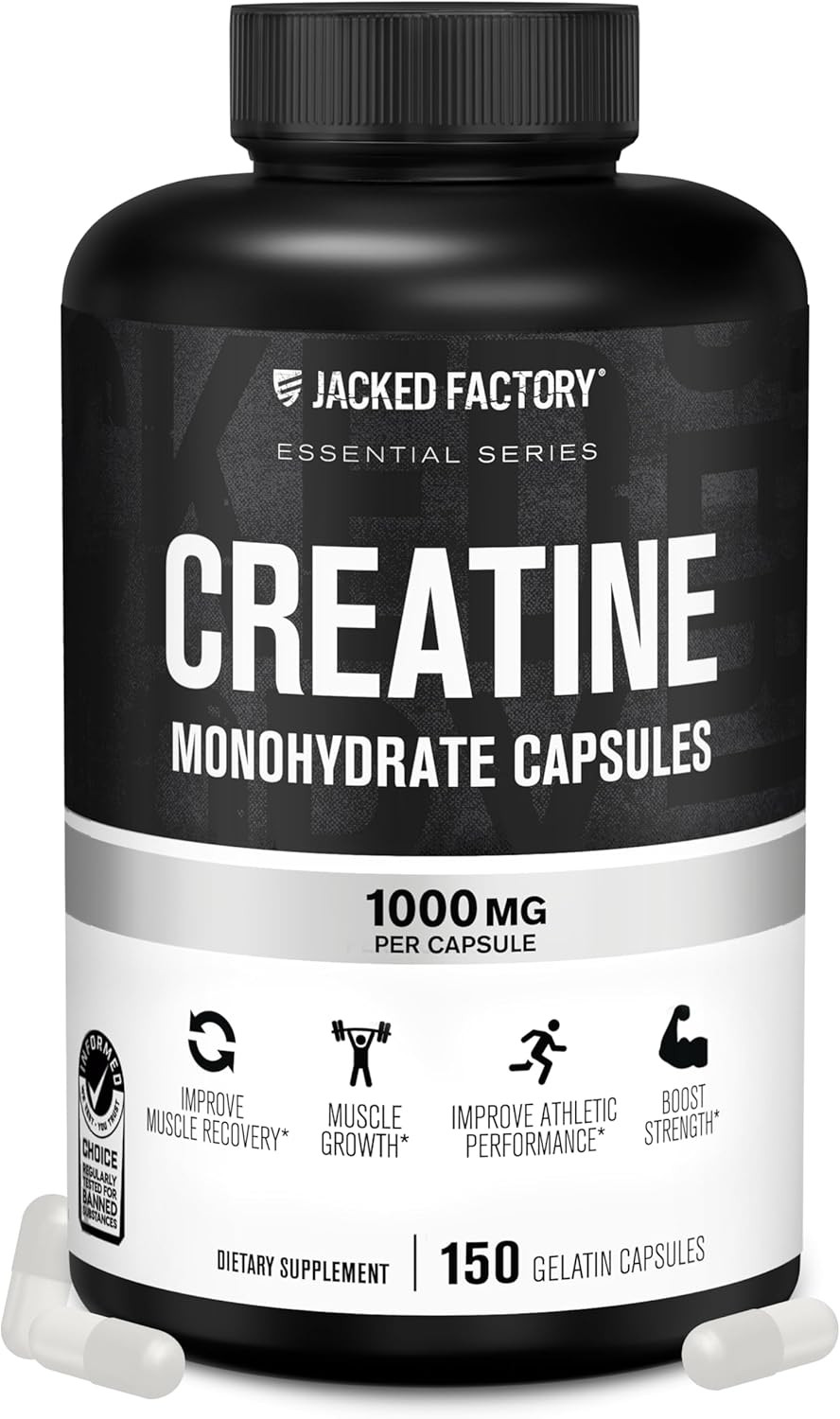 Creatine Monohydrate Capsules – Creatine Pills for Muscle Growth, Increased Stre