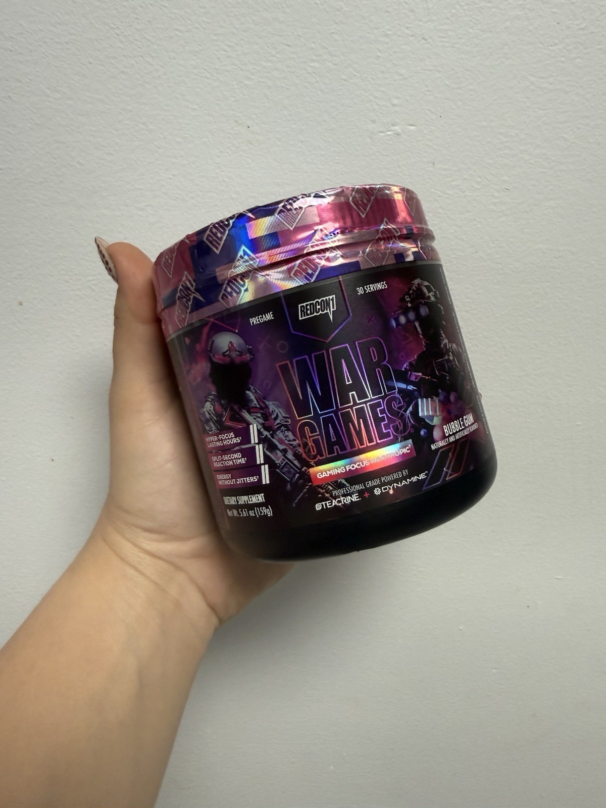 REDCON1 War Games Pre-Workout Powder, Bubble Gum Flavor, 30 Servings