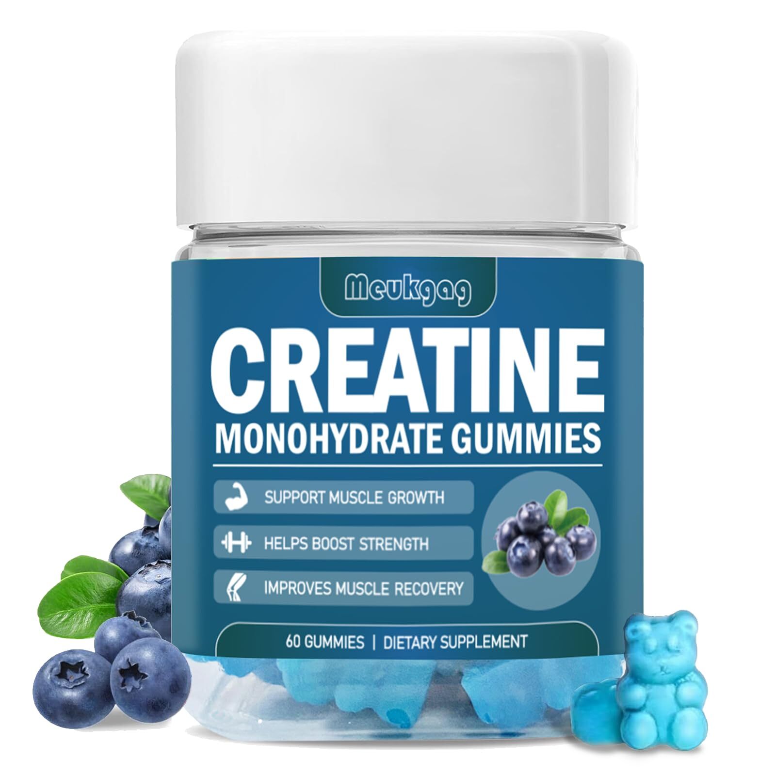 Gomitas Monohidrato De Creatina Fuerza Músculo y Energía Para Hombres y Mujeres