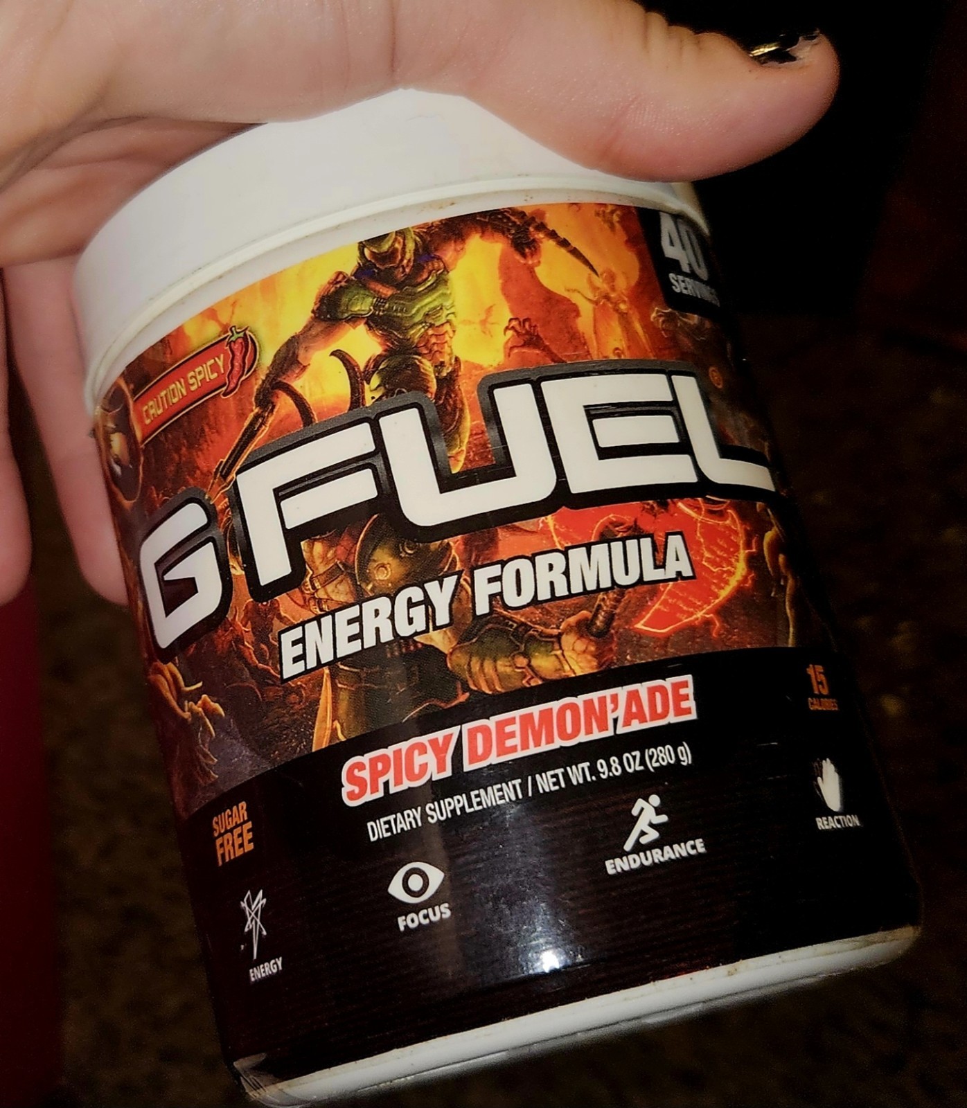 GFuel Opened Tub-expired Spicy Demonade Flavor