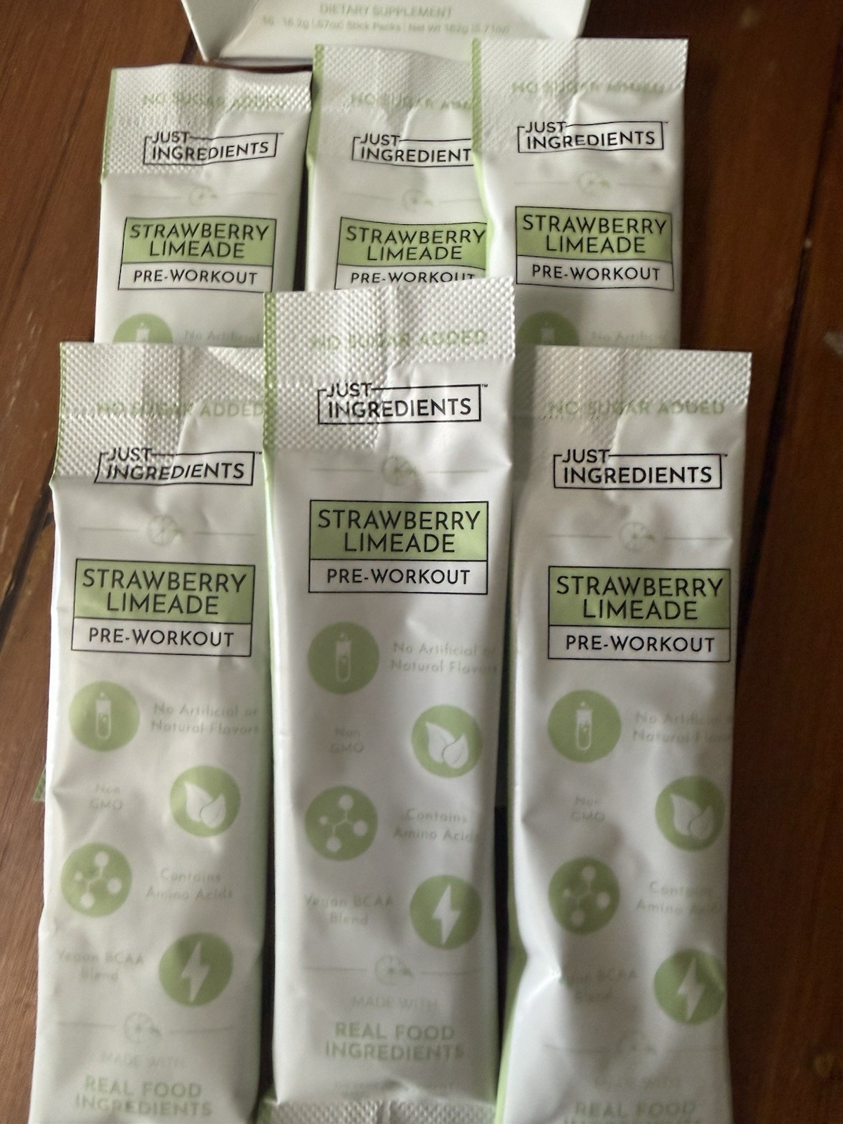 Just Ingredients Pre-Workout Sports Drink Powder Packet (6) – Strawberry Limeade