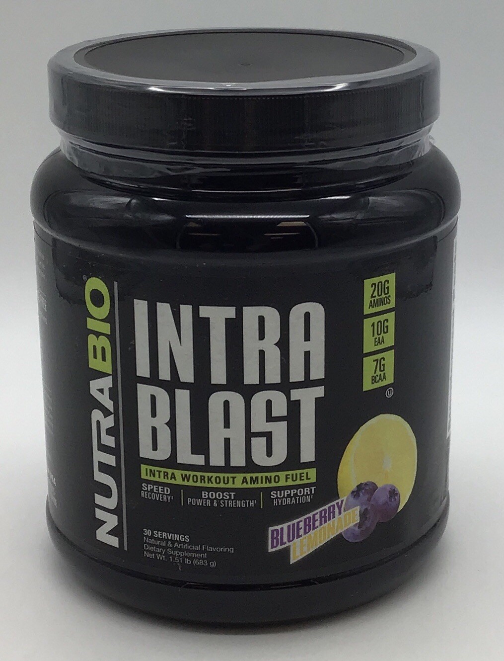 NUTRABIO INTRA BLAST WORKOUT AMINO FUEL 1.51 LB BLUEBERRY LEMONADE EXP 09/2027