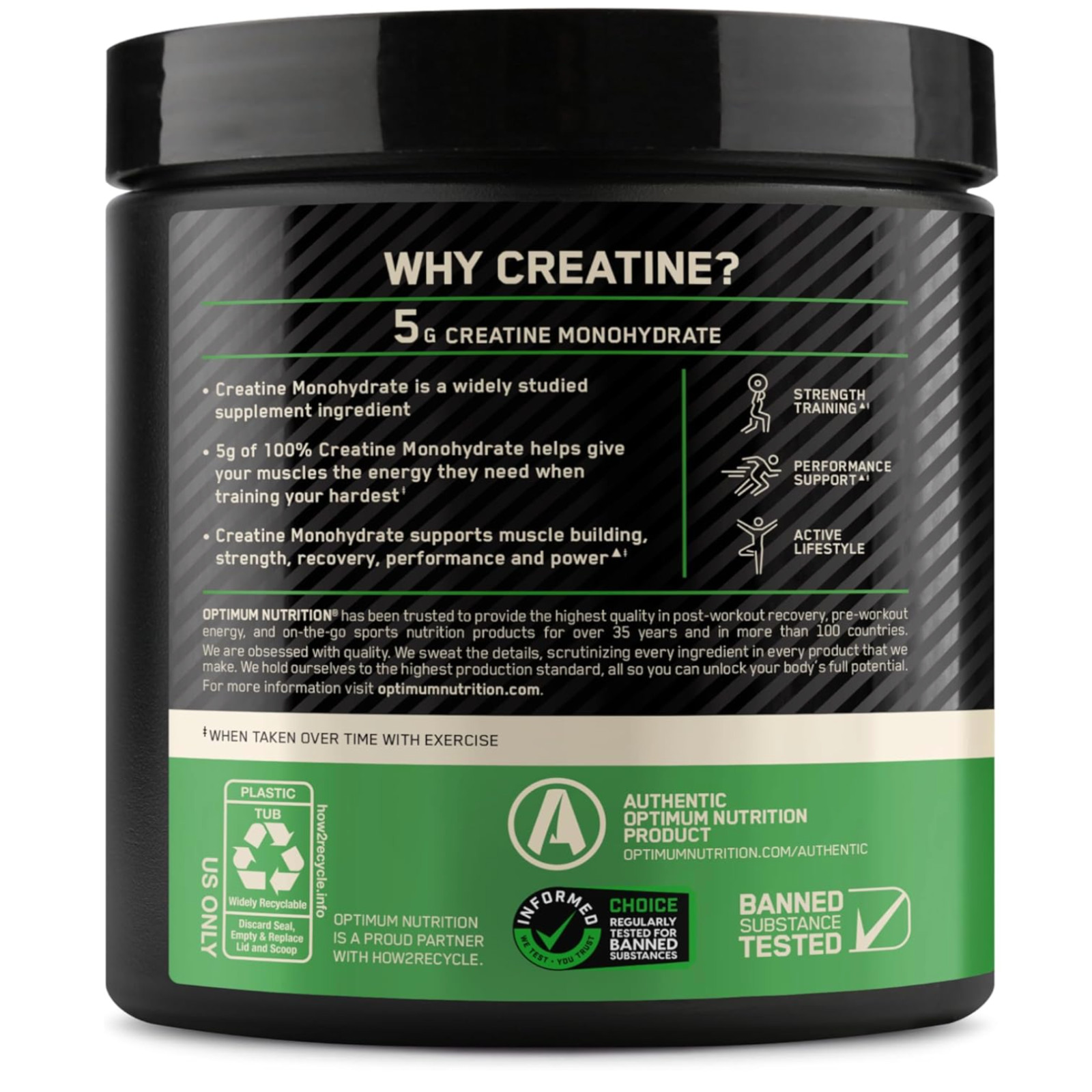 Cápsulas de creatina micronizada para apoyo al desarrollo muscular, 100 cápsulas