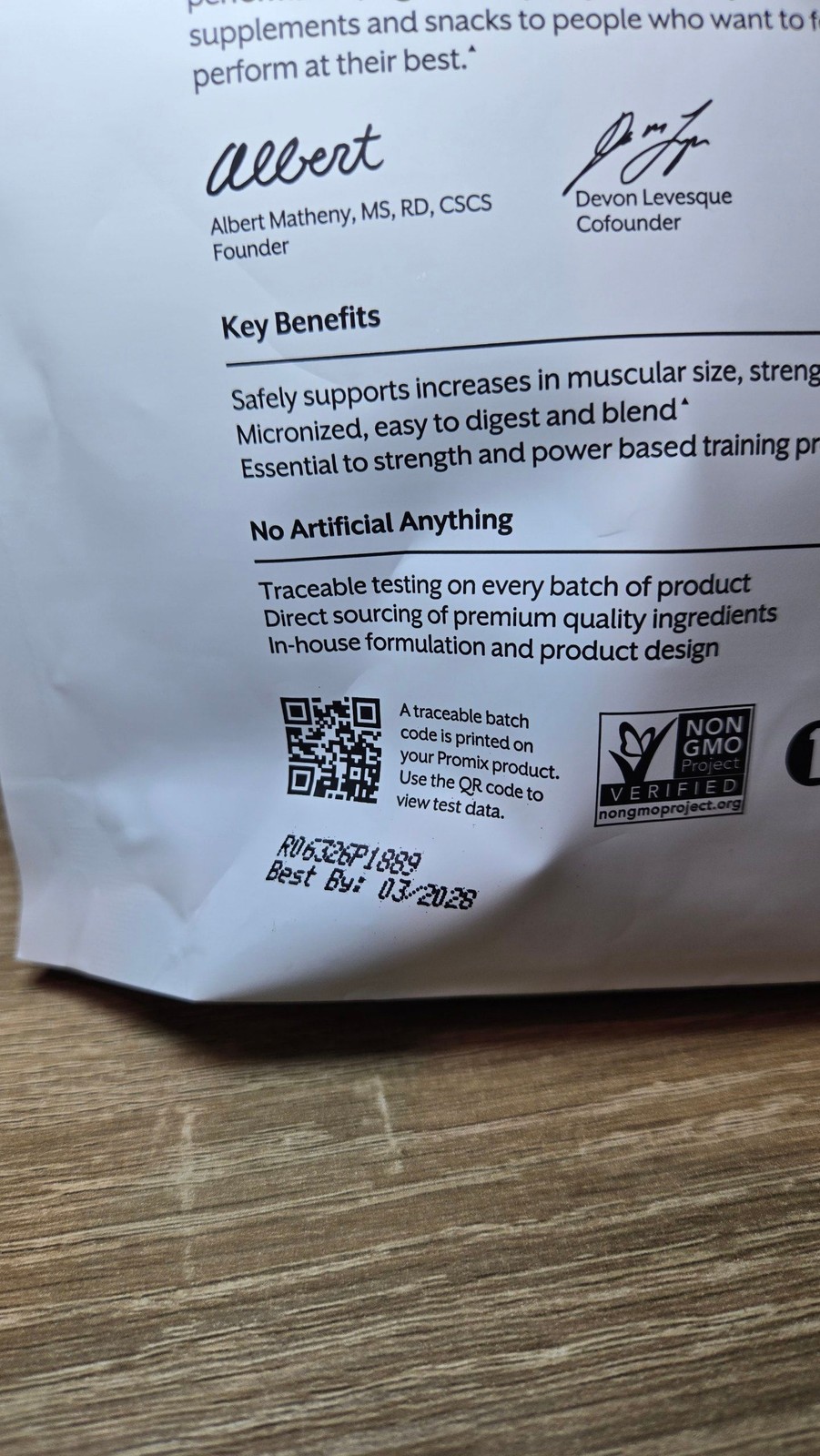 Promix Creatine Monohydrate Micronized 5g Packets 30 Servings Unflavored